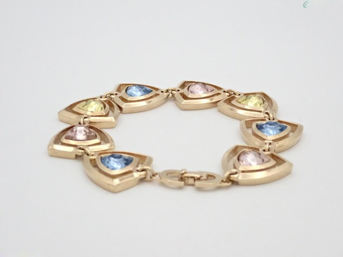 Dior - Bracelet vintage plaqué or 18cm