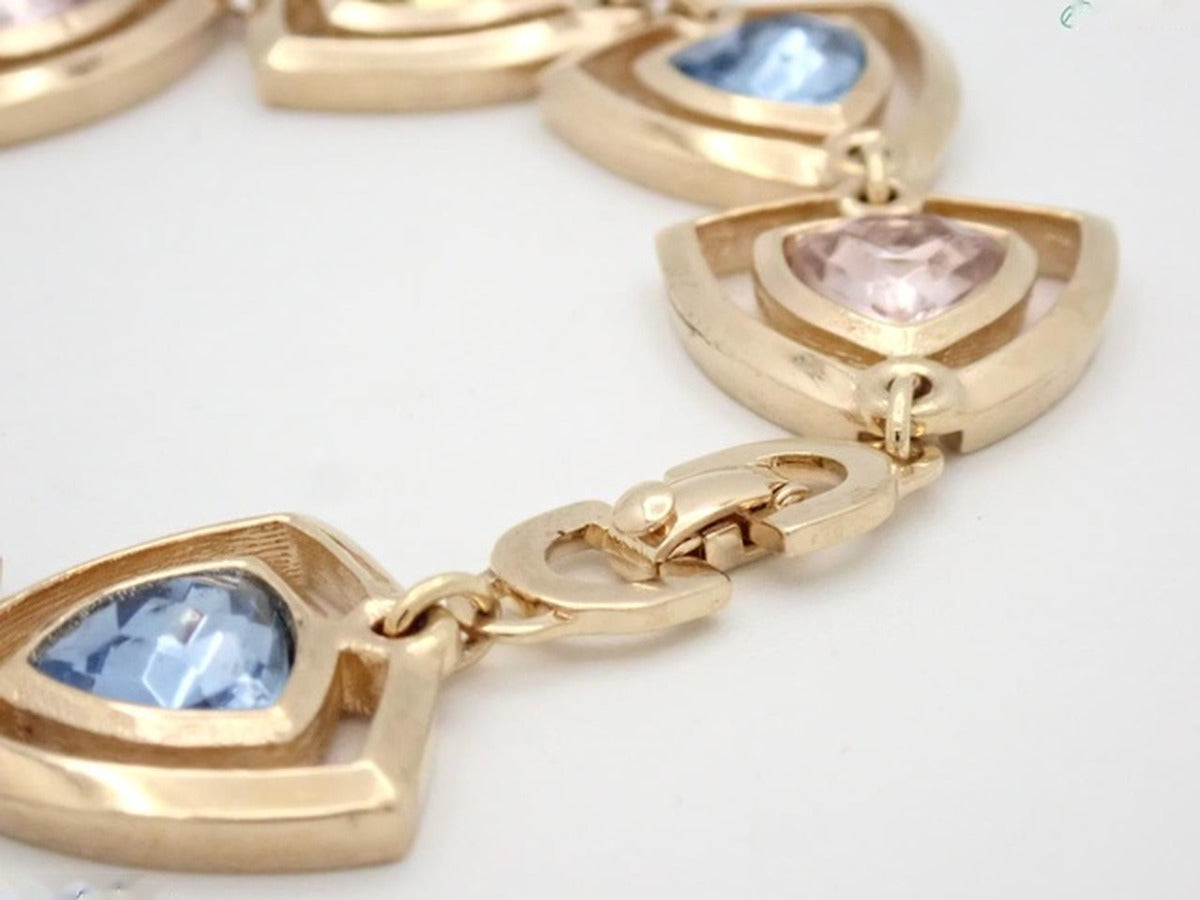 Dior - Bracelet vintage plaqué or 18cm
