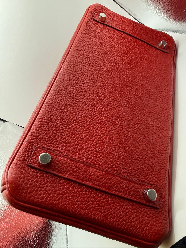 HERMES Birkin 30 cuir togo rouge vermillon
