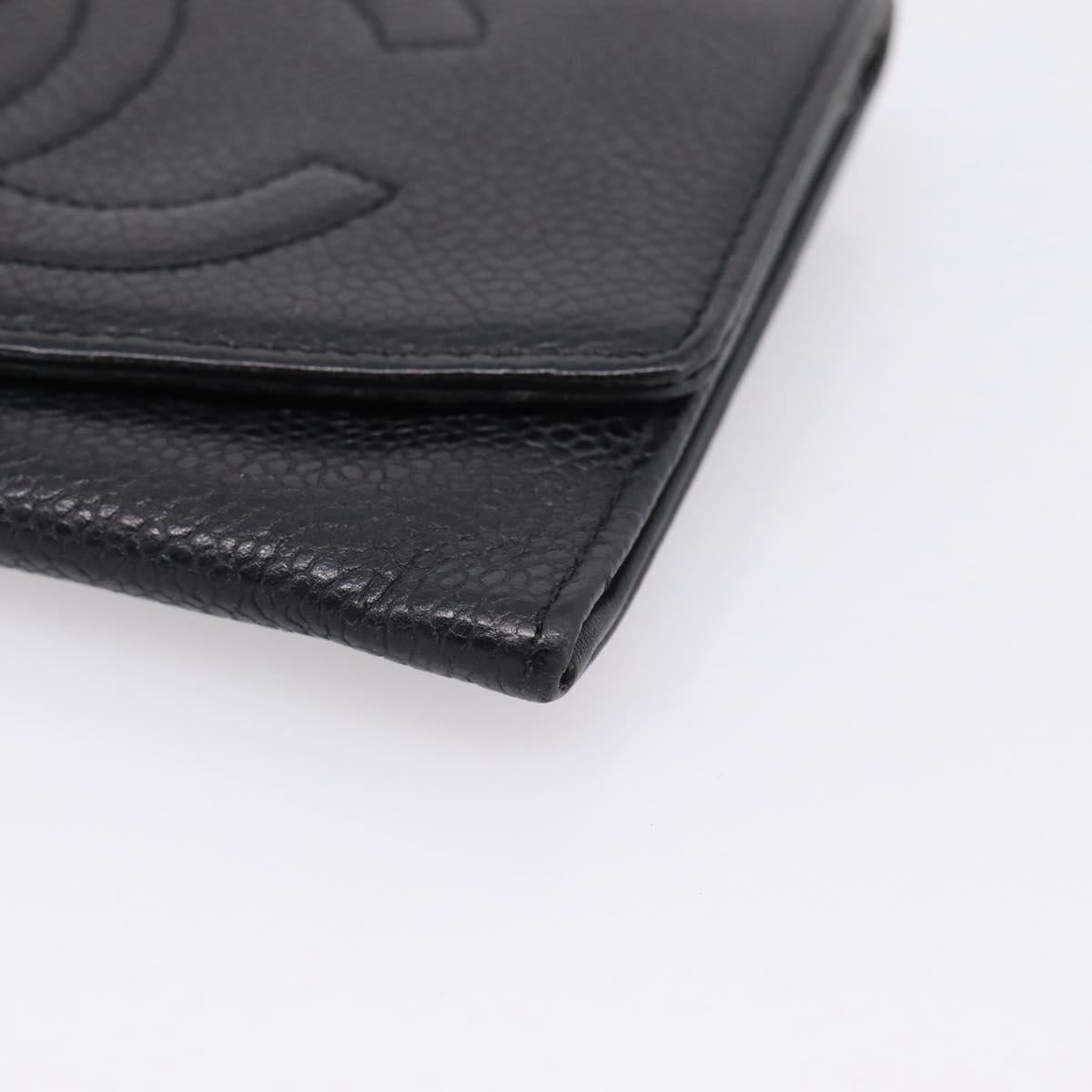 Chanel - Portefeuille vintage caviar CC