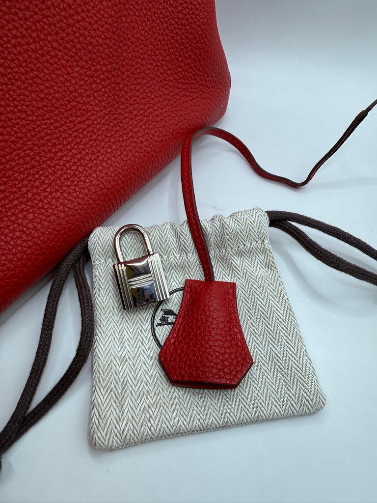 HERMES Birkin 30 cuir togo rouge vermillon