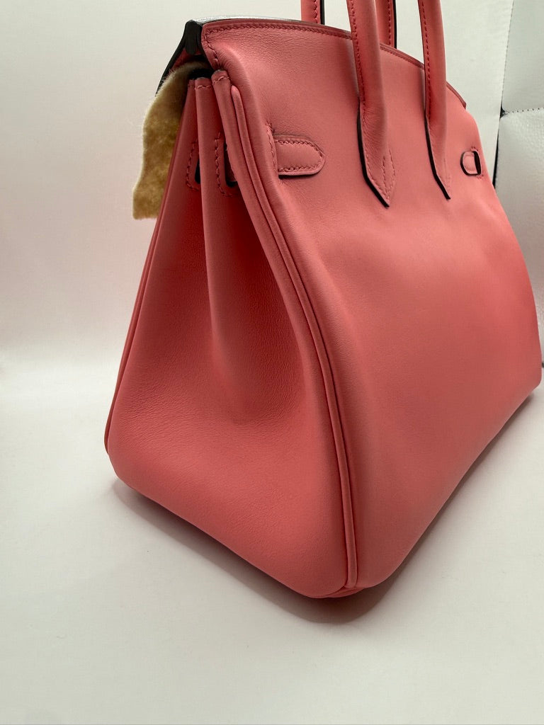 HERMES Birkin 25 cuir swift rose azalée