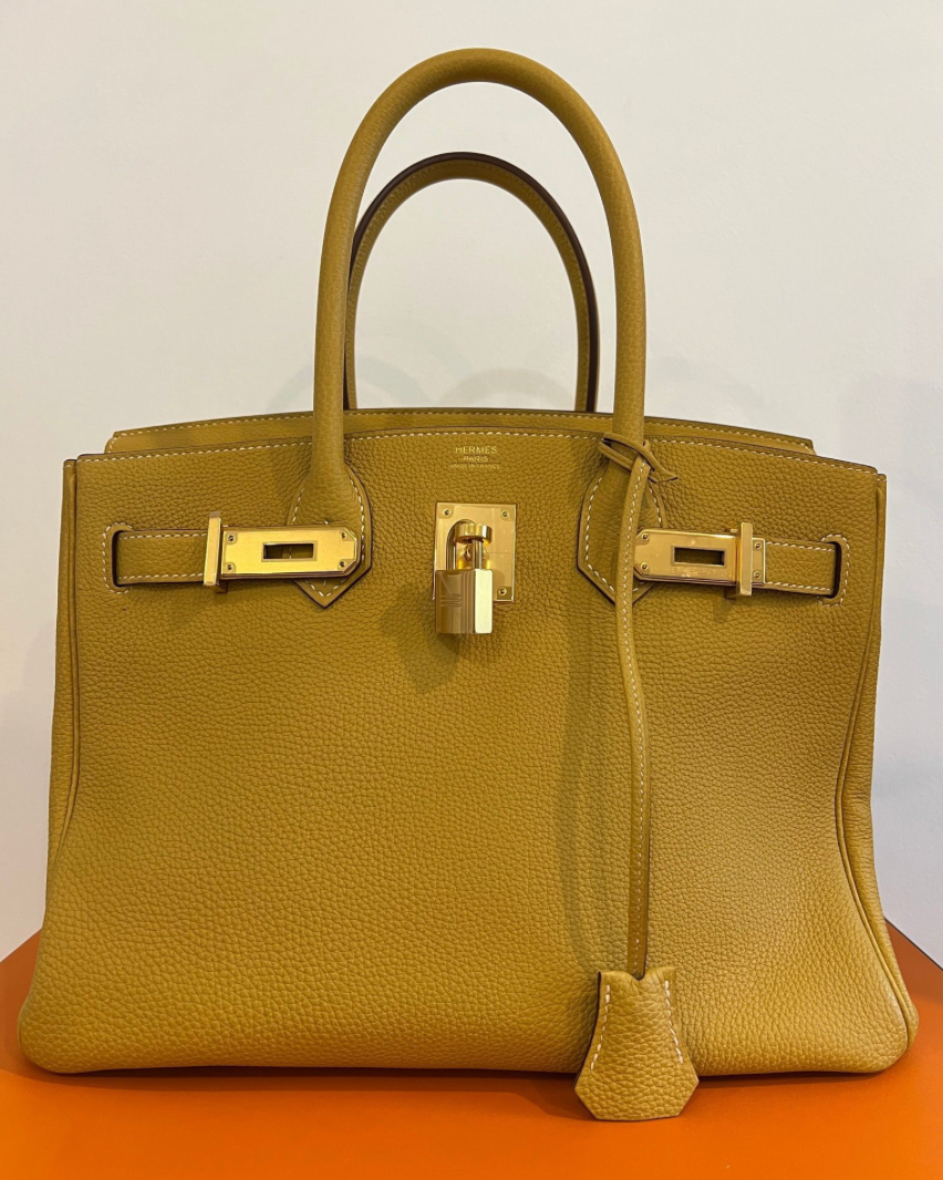 HERMÈS | Birkin 30 cuir togo jaune ambre full set
