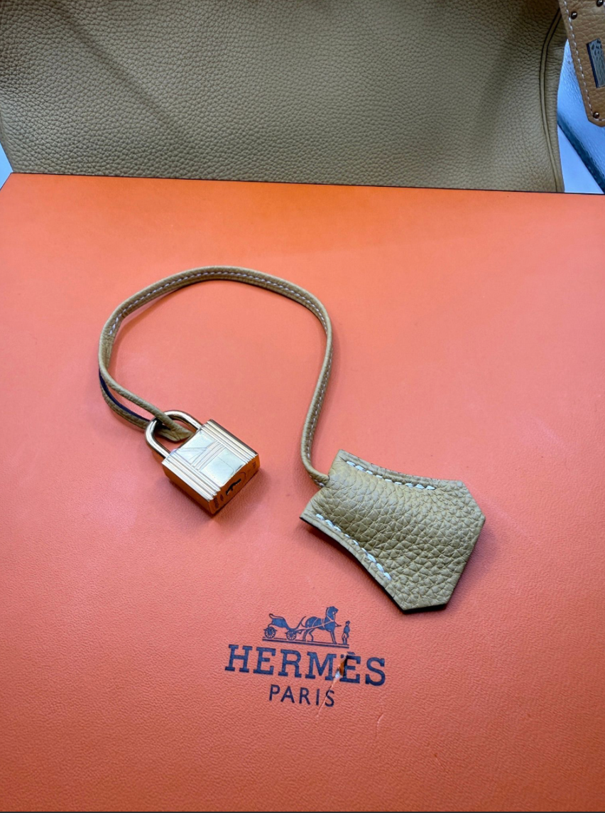 HERMÈS | Birkin 30 cuir togo jaune ambre full set