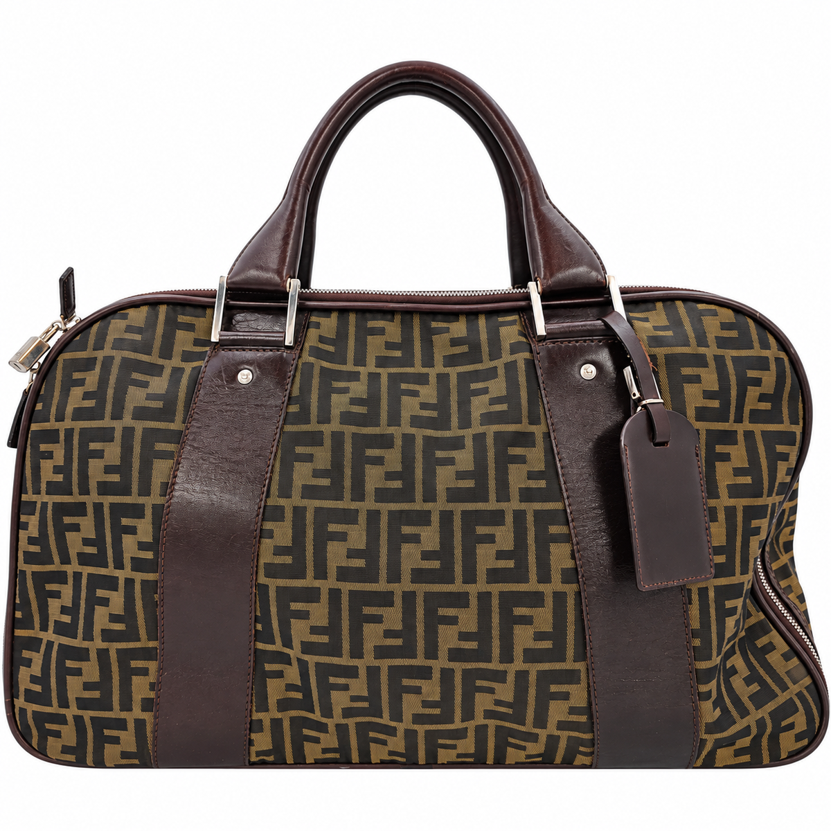 Fendi - Valise douple toile zucca
