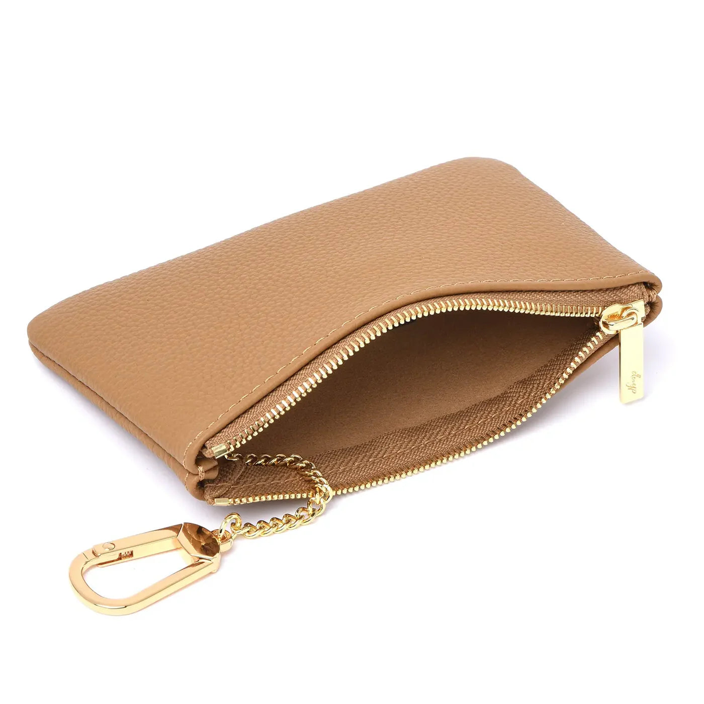 DRESSUPYOURPURSE | Pochette M Key cuir grainé doré