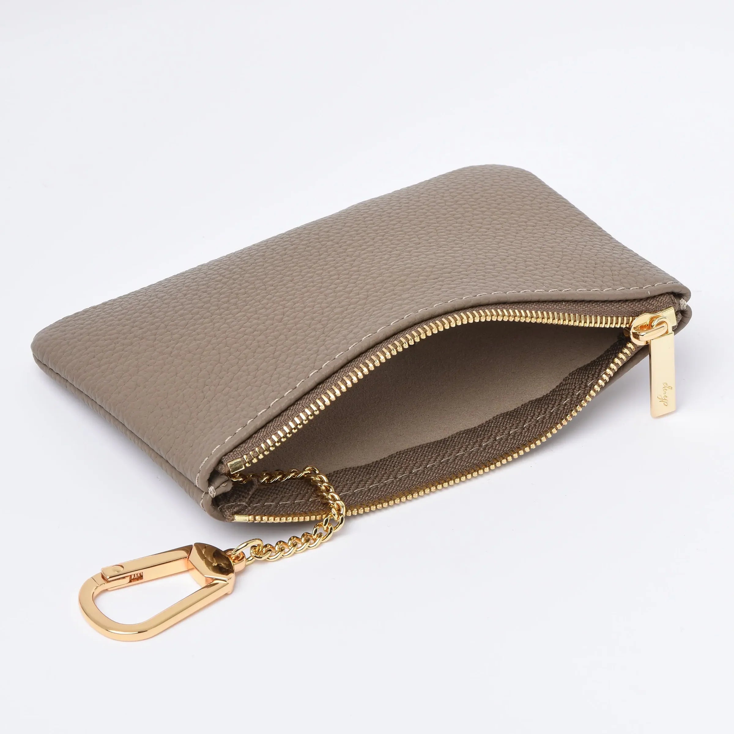 DRESSUPYOURPURSE | Pochette M Key cuir grainé doré