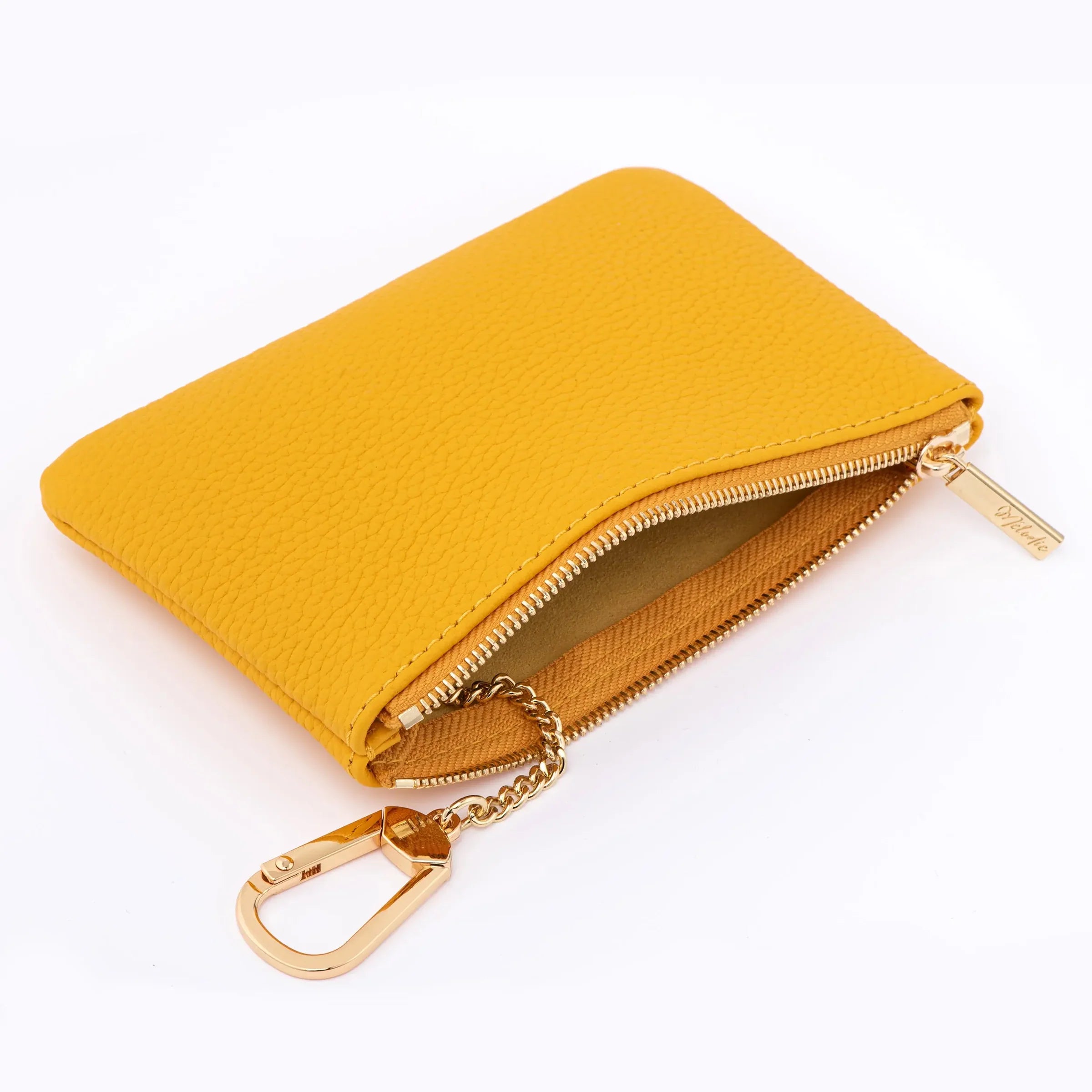 DRESSUPYOURPURSE | Pochette M Key cuir grainé doré