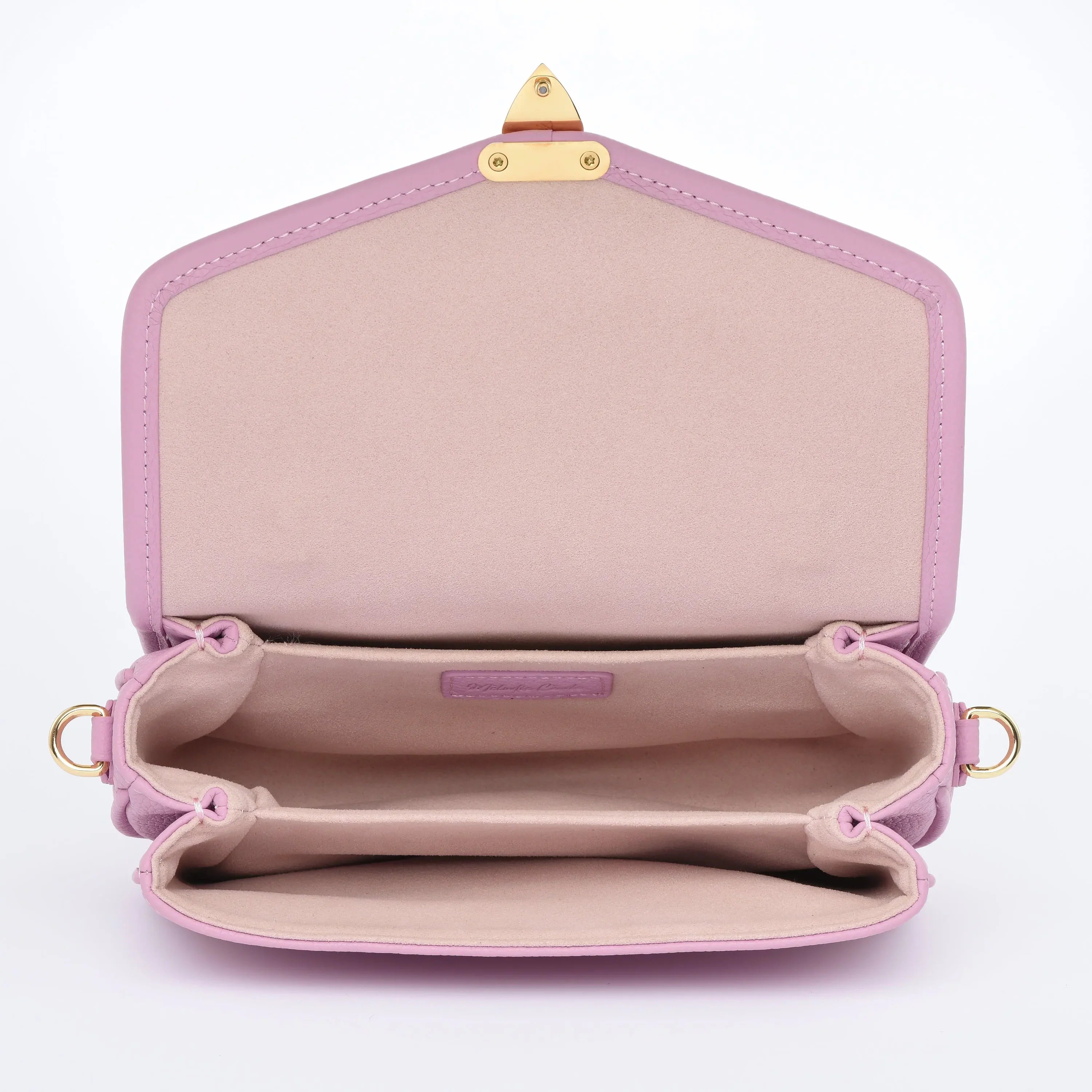 DRESSUPYOURPURSE | PETIT PARIS 15 - Togo Leather - DUSTY PINK / gold