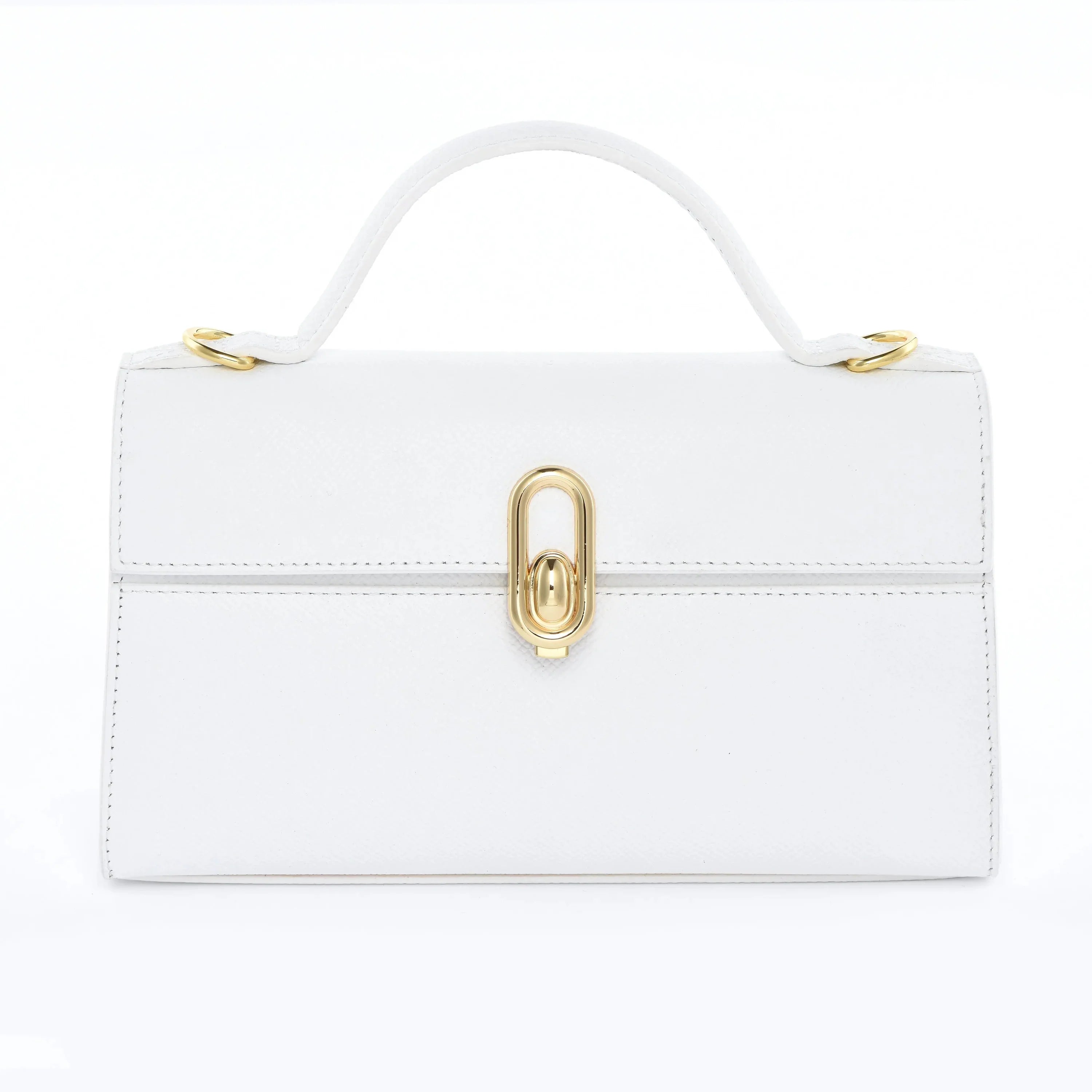 DRESSUPYOURPURSE | The Madison en cuir grainé Epsom WHITE