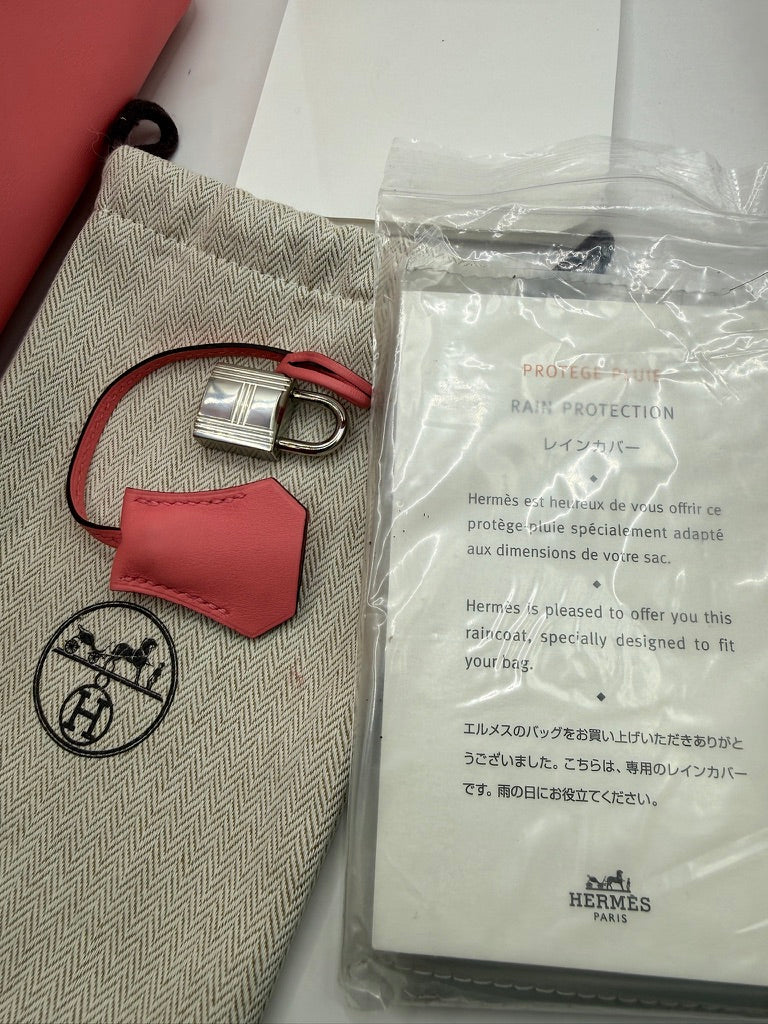 HERMES Birkin 25 cuir swift rose azalée