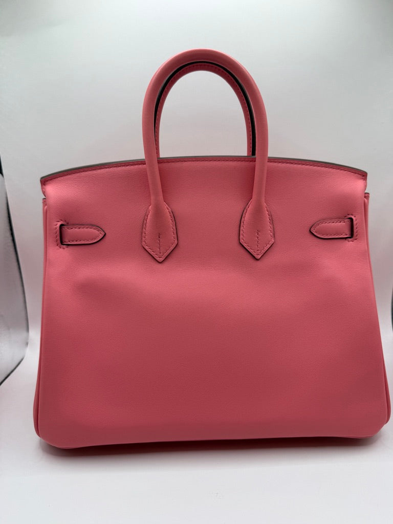 HERMES Birkin 25 cuir swift rose azalée