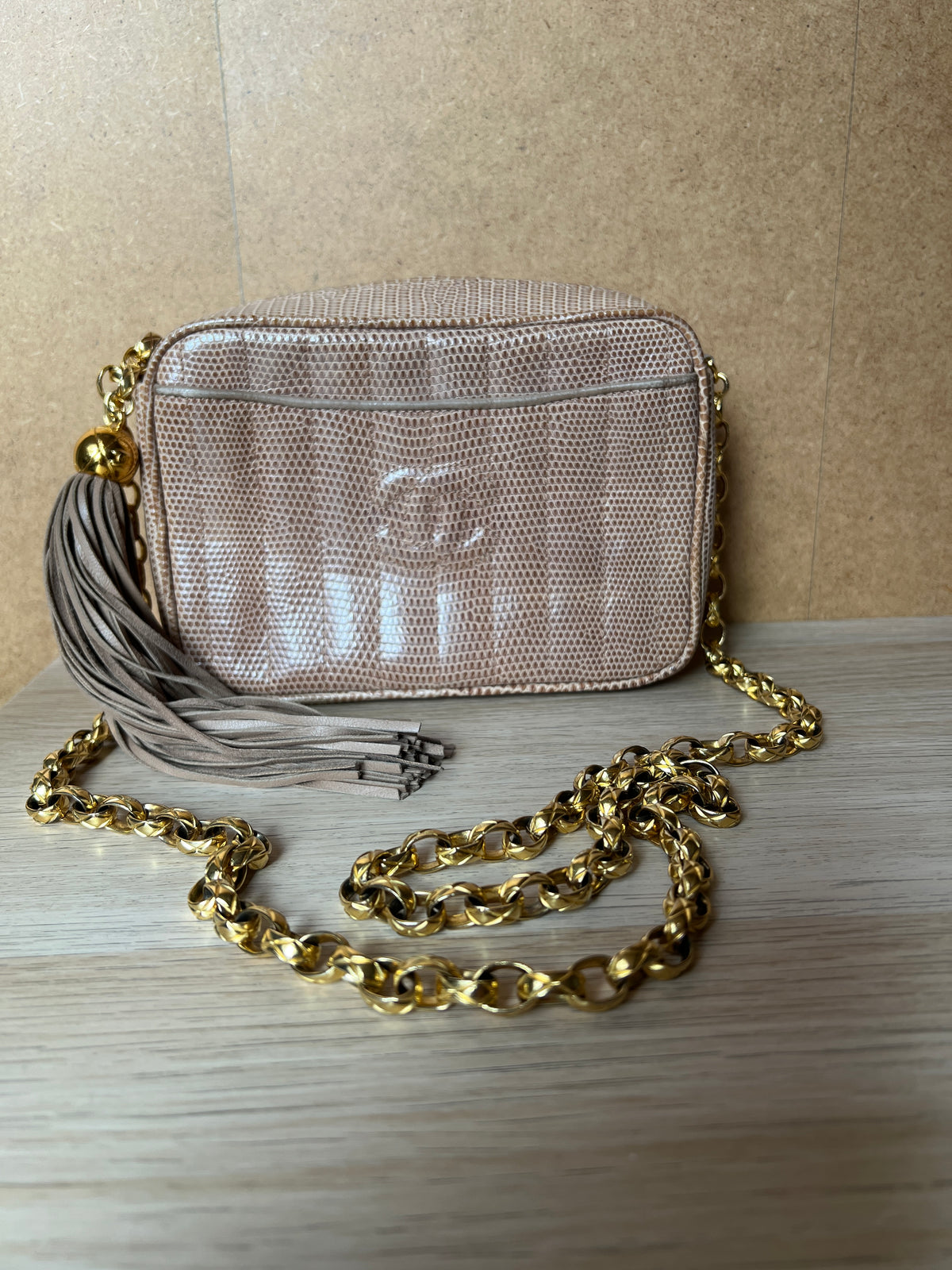 Chanel - Sac caméra vintage en lézard