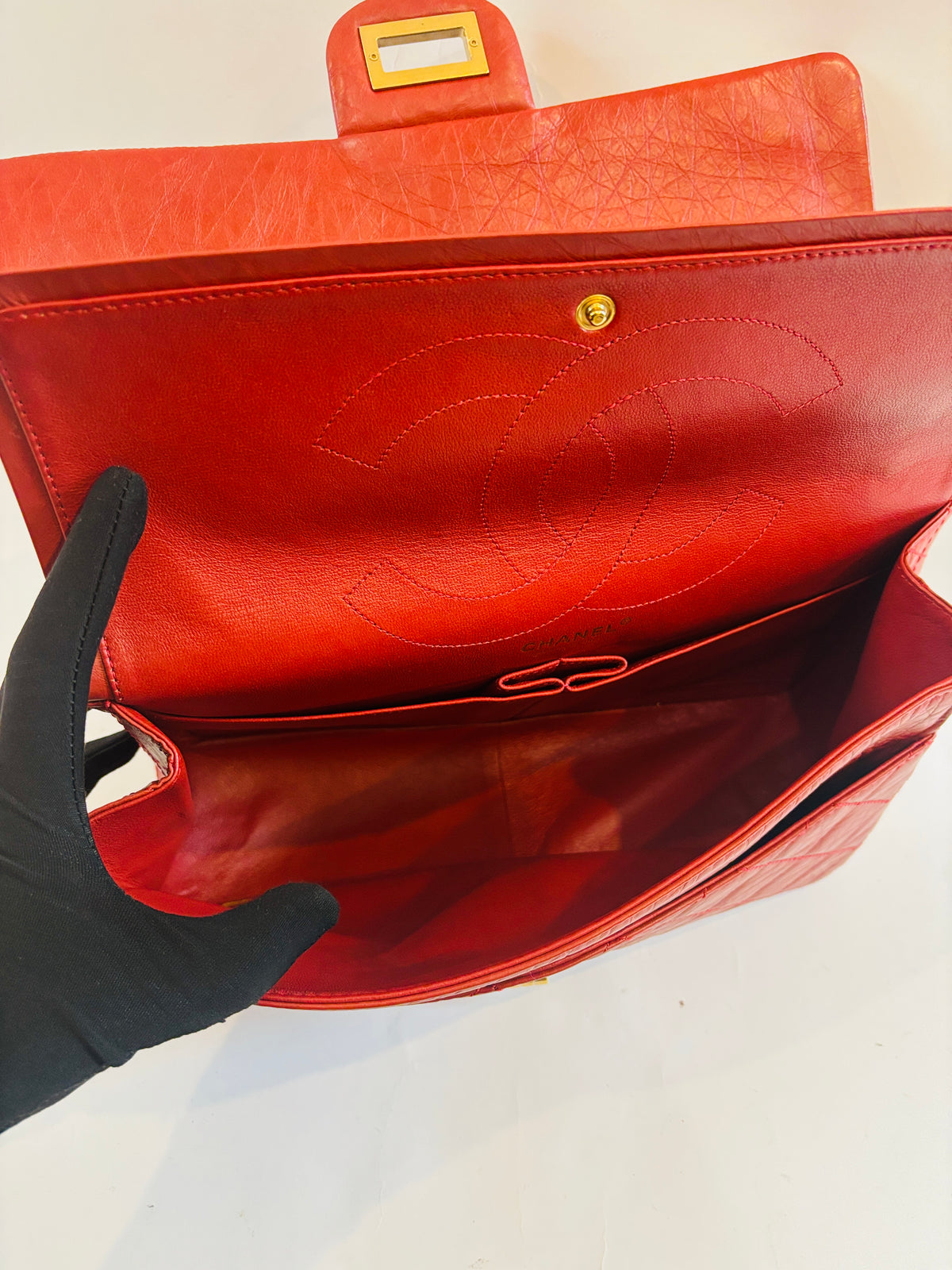 Chanel - 2.55 Reissue Jumbo Rouge agneau