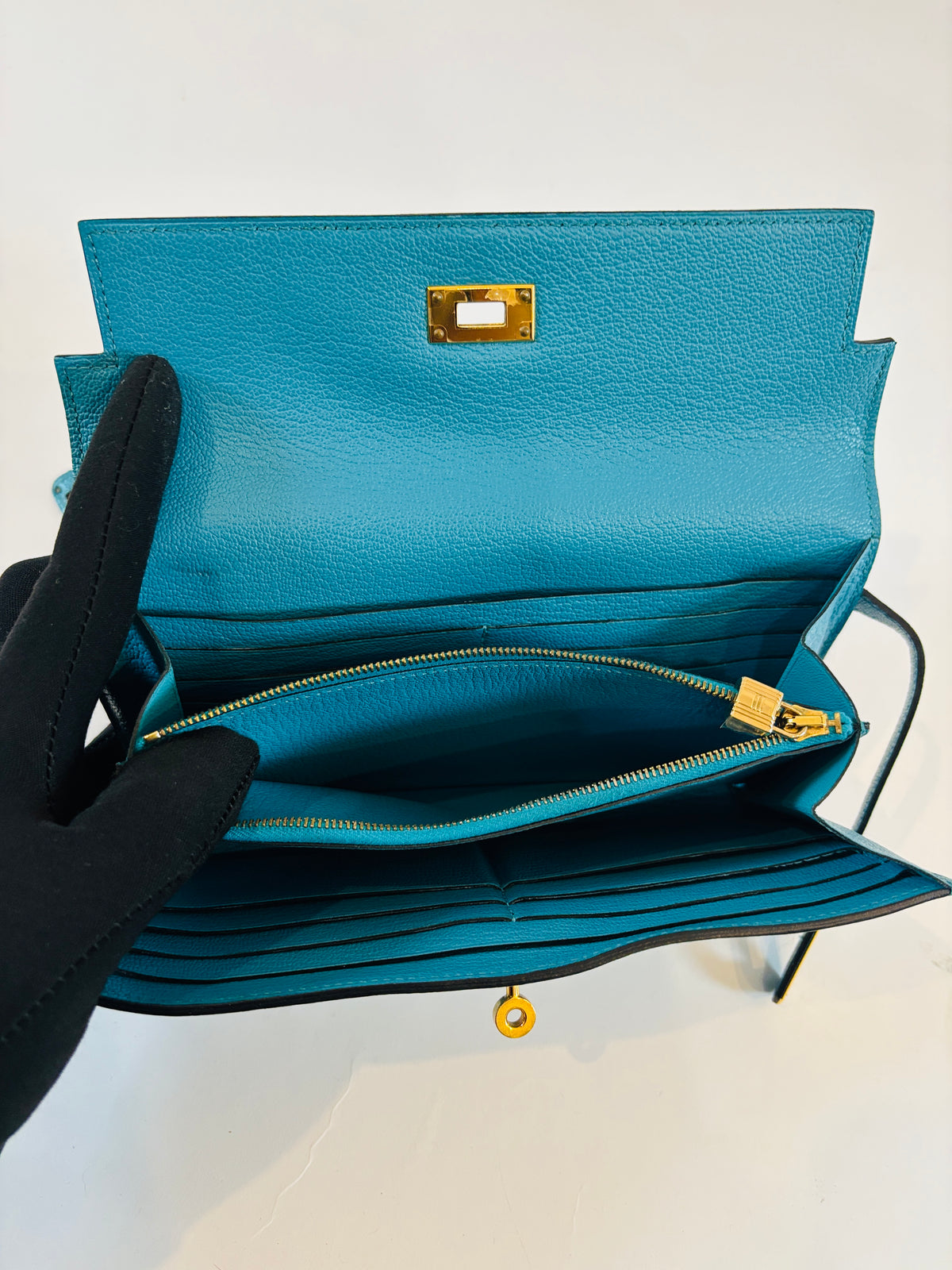 Hermès - Portefeuille Kelly Long Chèvre