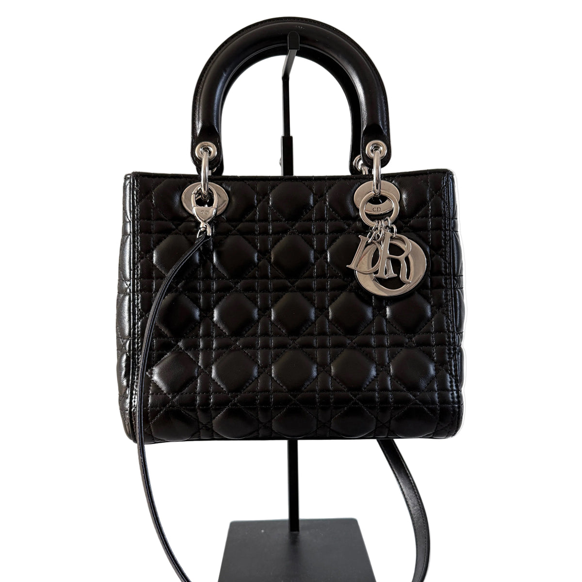 DIOR - Lady dior Noir et silver