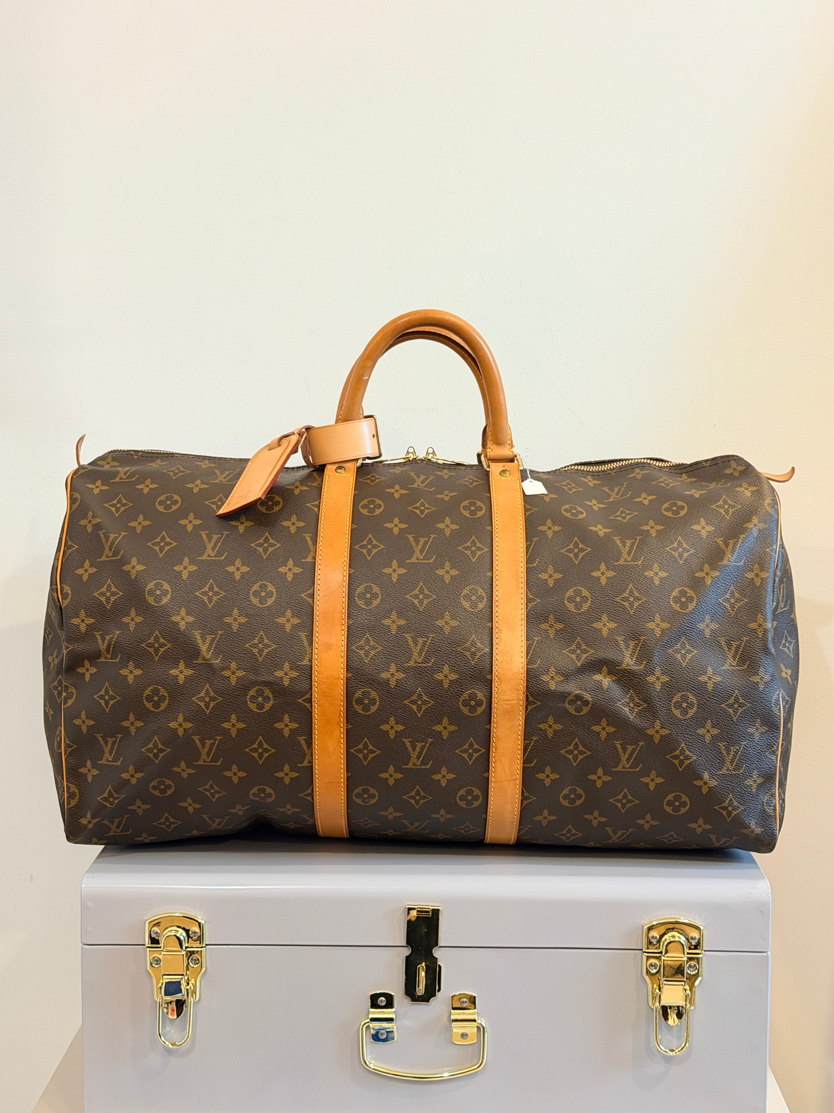 LOUIS VUITTON - Keepall 55 Vintage + Certificat Entrupy