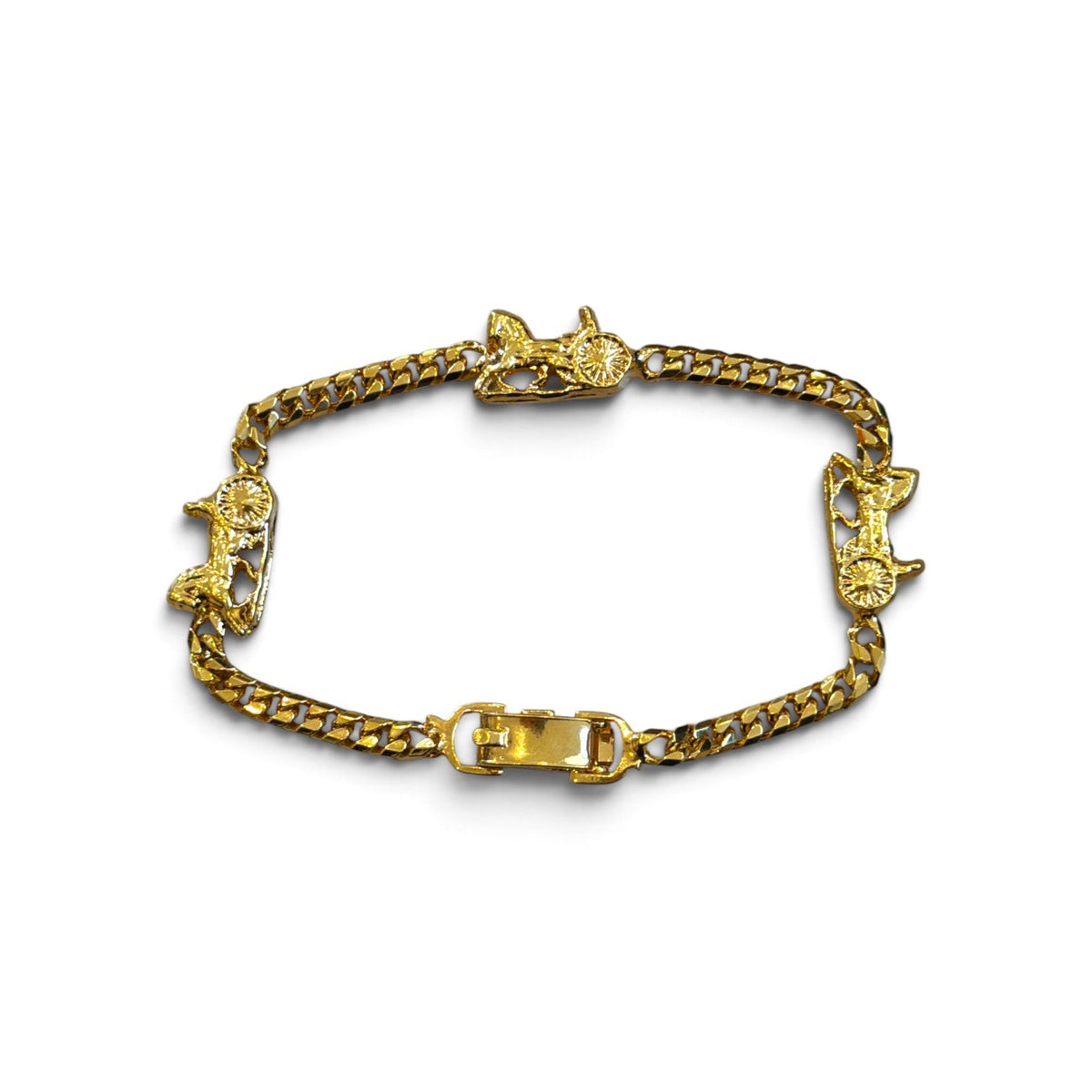 Céline - Bracelet calèche plaqué or