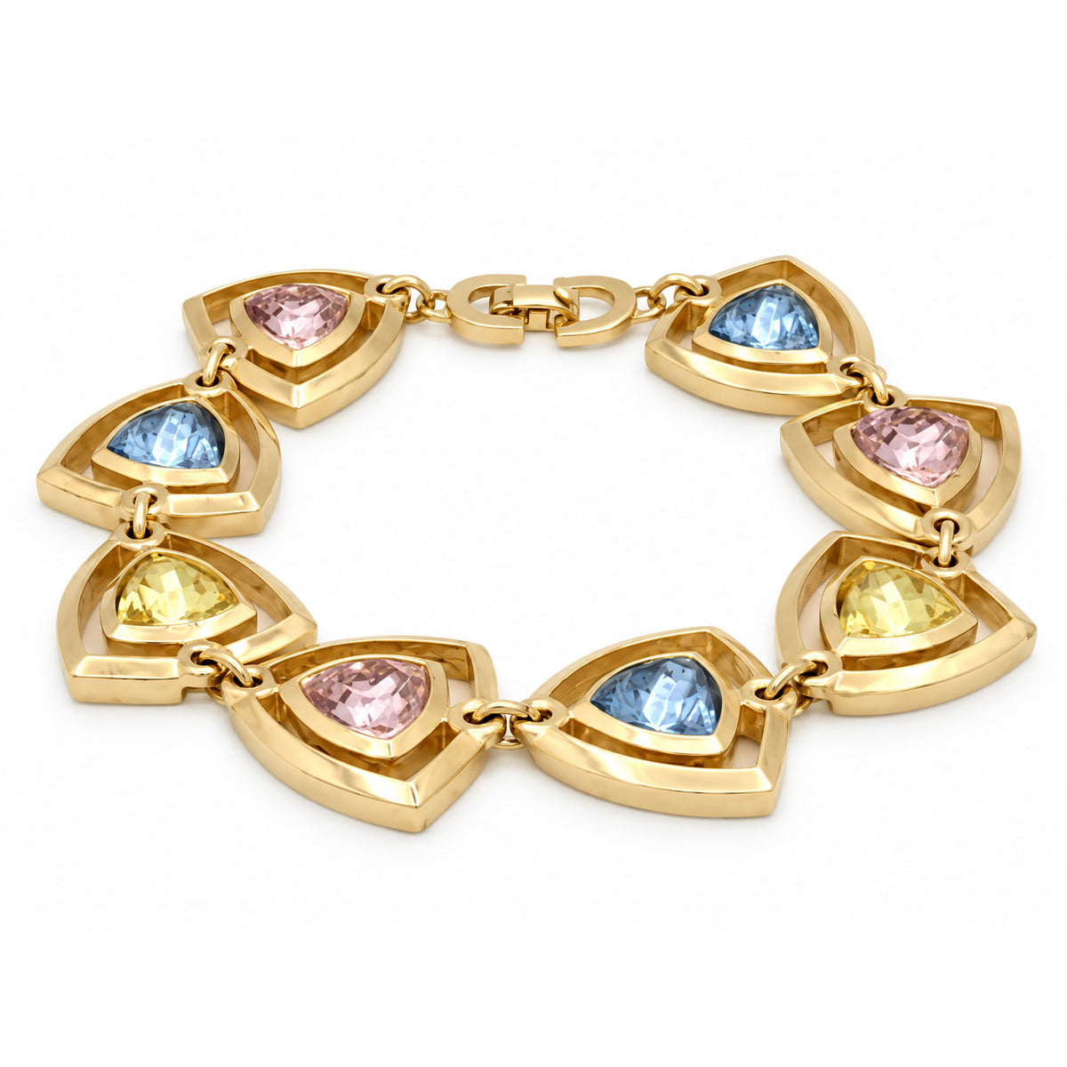 Dior - Bracelet vintage plaqué or 18cm