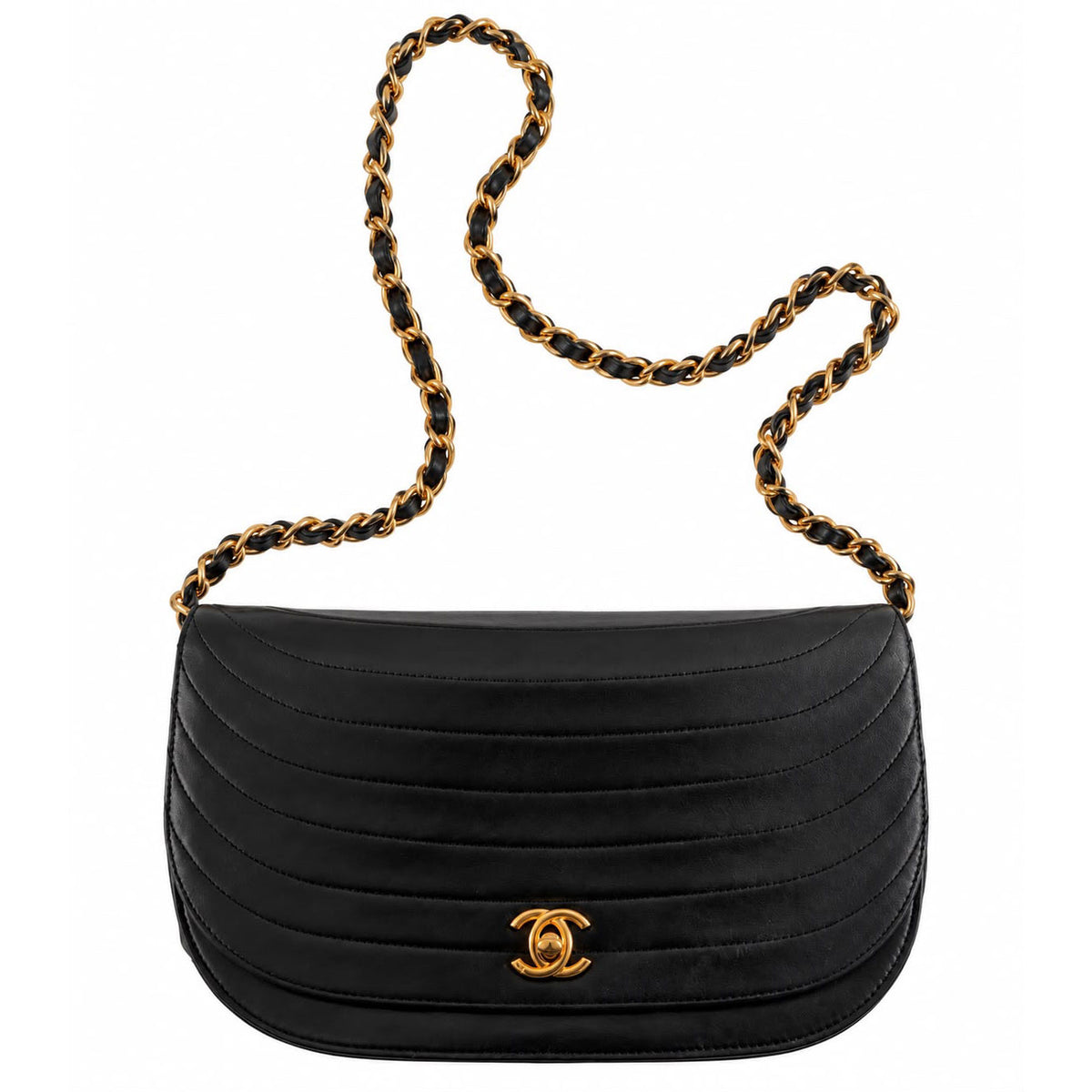 Chanel - Sac à Rabat Demi-Lune