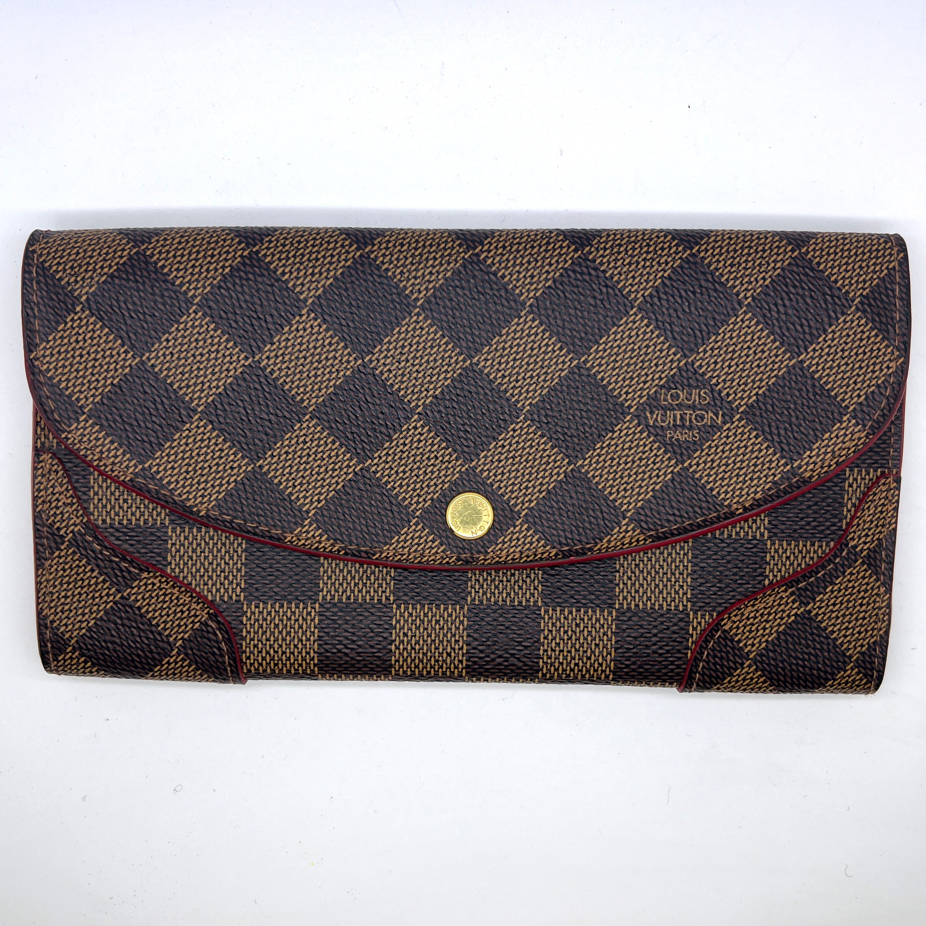 LOUIS VUITTON Portefeuille Caisse damier ebene / Vintage Caissa damier ebene Wallet