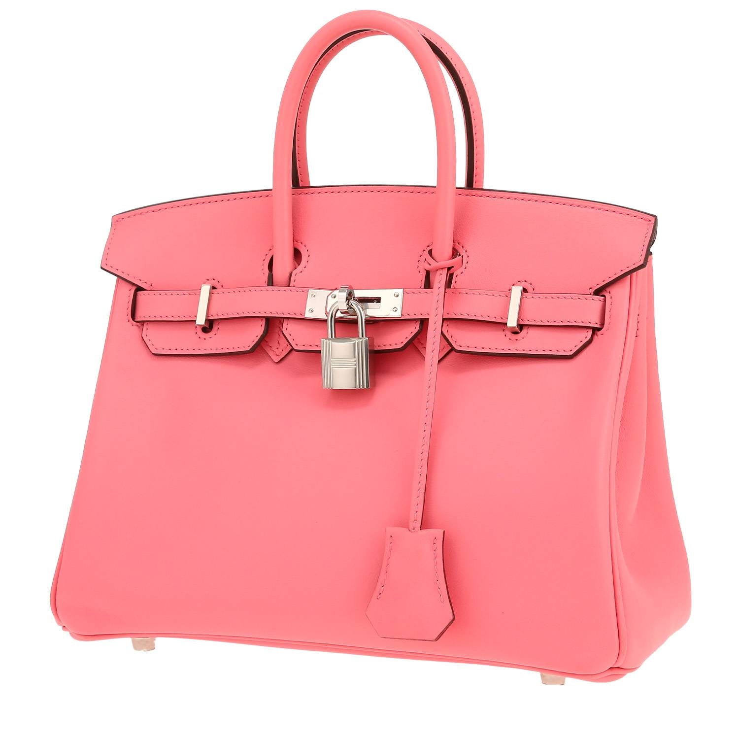 HERMES Birkin 25 cuir swift rose azalée