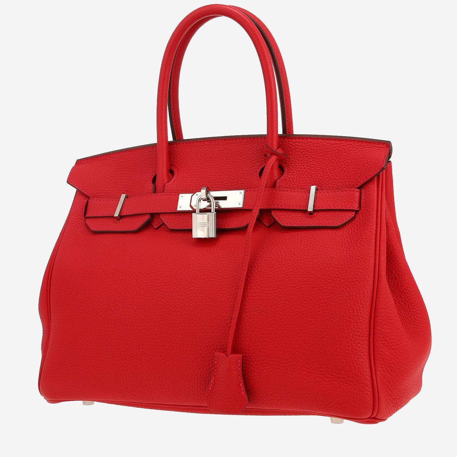 HERMES Birkin 30 cuir togo rouge vermillon