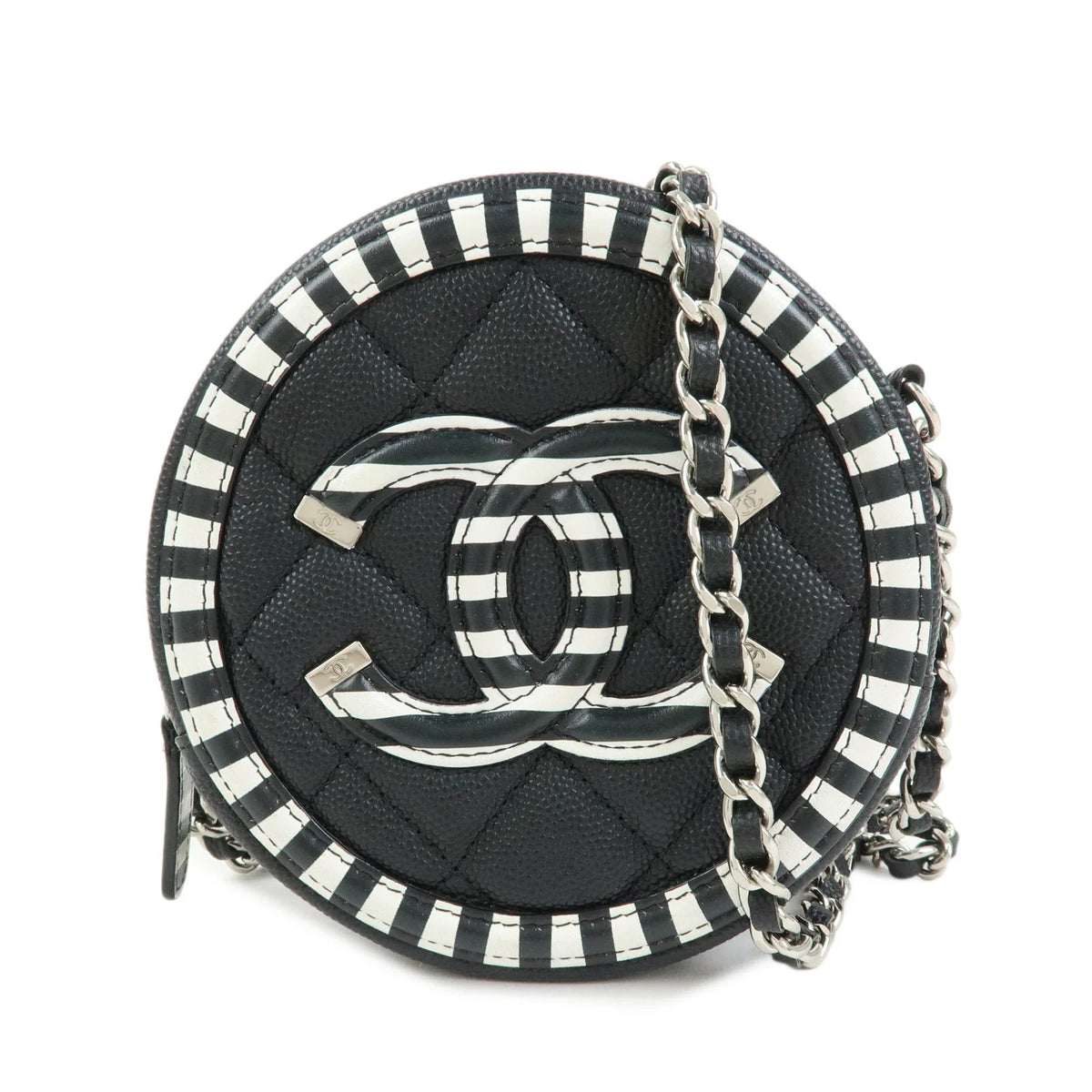 Chanel - Mini sac rond Filigree Cuir Caviar
