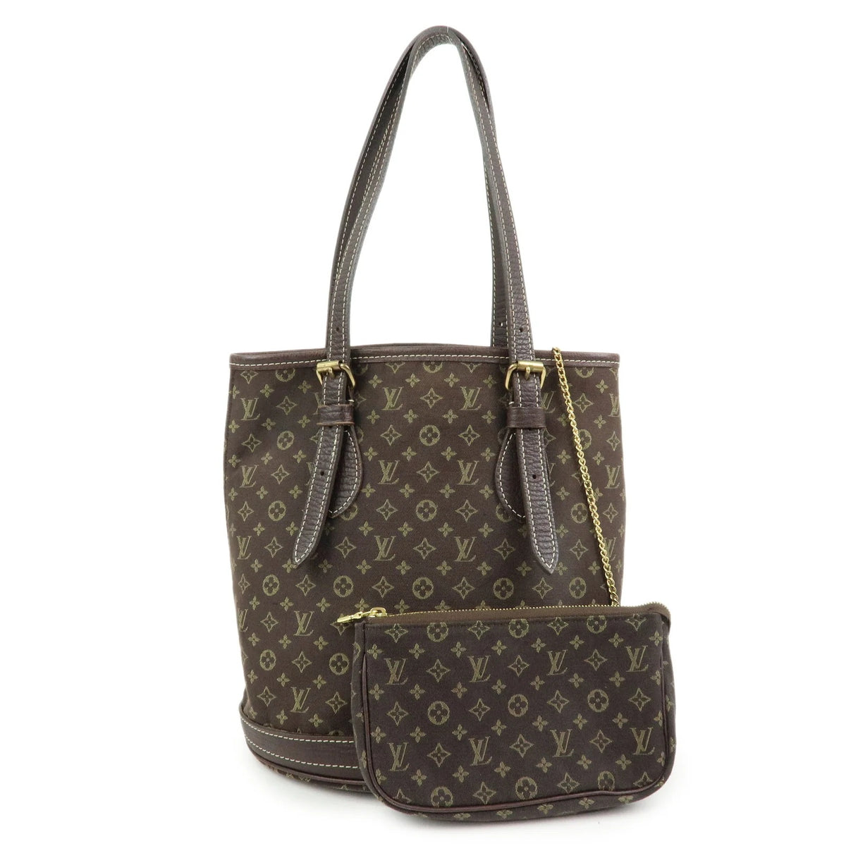 Louis Vuitton - Monogram Mini Lin Bucket PM + Pochette accessoires