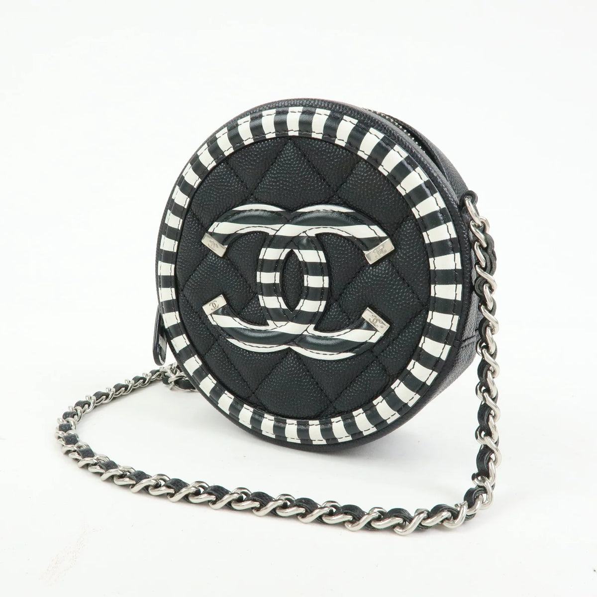 Chanel - Mini sac rond Filigree Cuir Caviar