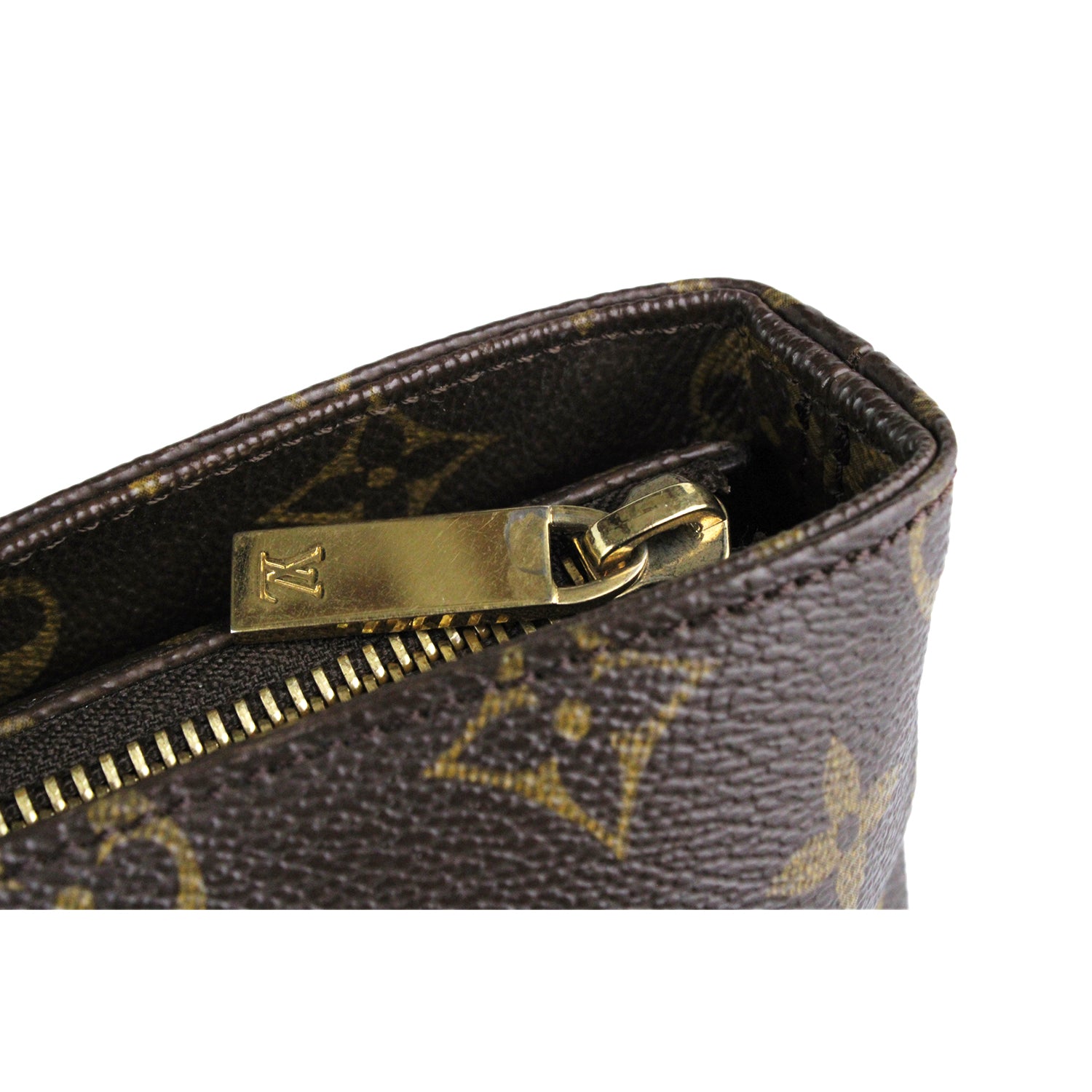 Cabas Piano vintage - LOUIS VUITTON en toile Monogram et cuir vachetta naturel.