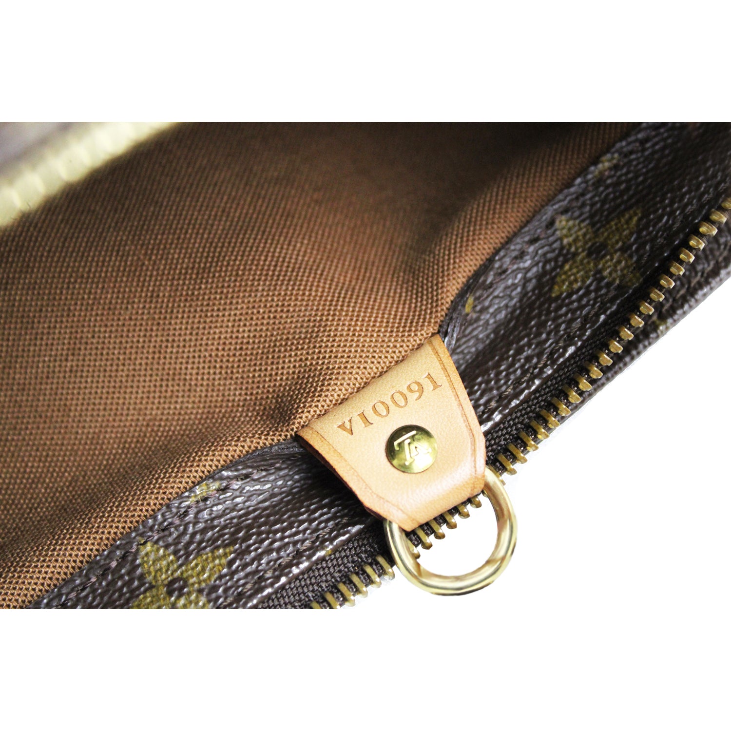 Cabas Piano vintage - LOUIS VUITTON en toile Monogram et cuir vachetta naturel.