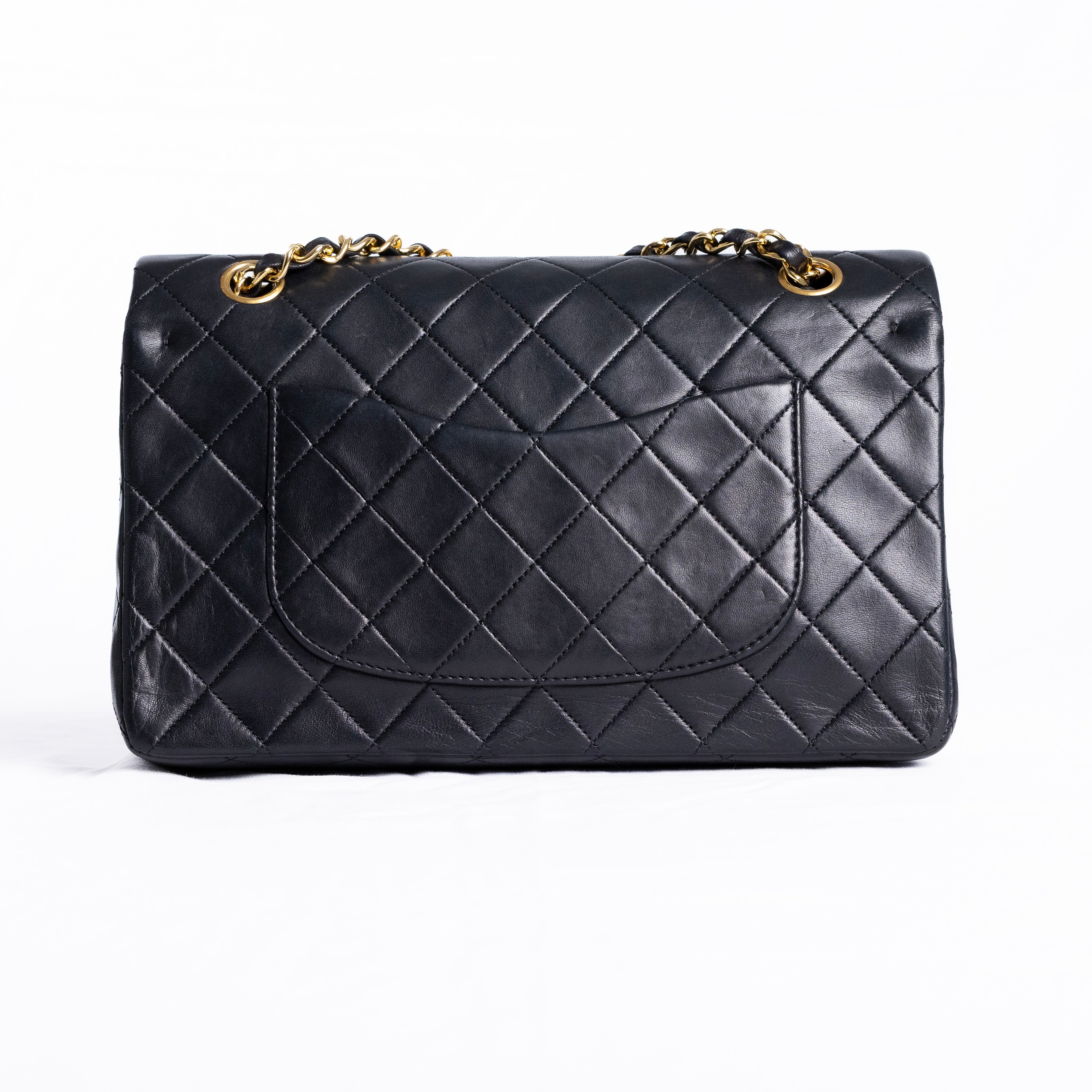 Vintage CHANEL timeless 11/12 Double Flap Bag + certificat entrupy + carte d'authenticité