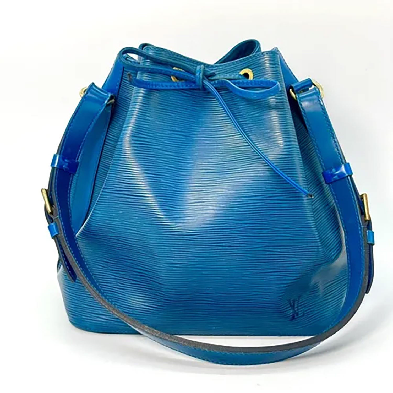 LOUIS VUITTON | Petit Noé en cuir Épi bleu vintage / Petit Noé blue Epi leather vintage