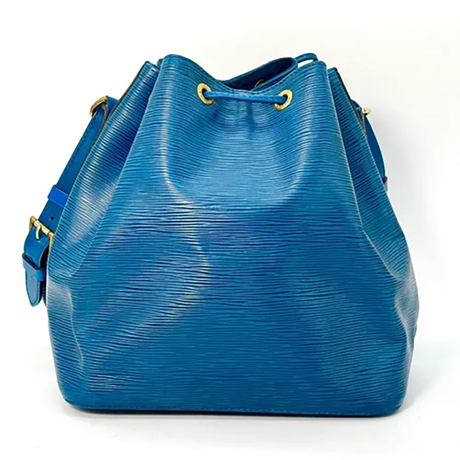 LOUIS VUITTON | Petit Noé en cuir Épi bleu vintage / Petit Noé blue Epi leather vintage