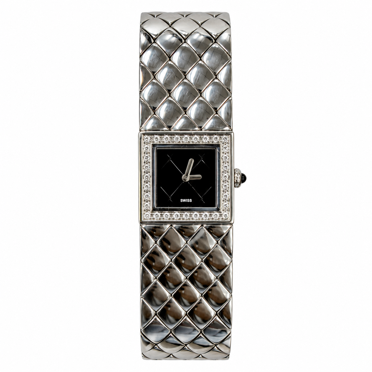 Chanel - Montre matelassé diamants 17cm