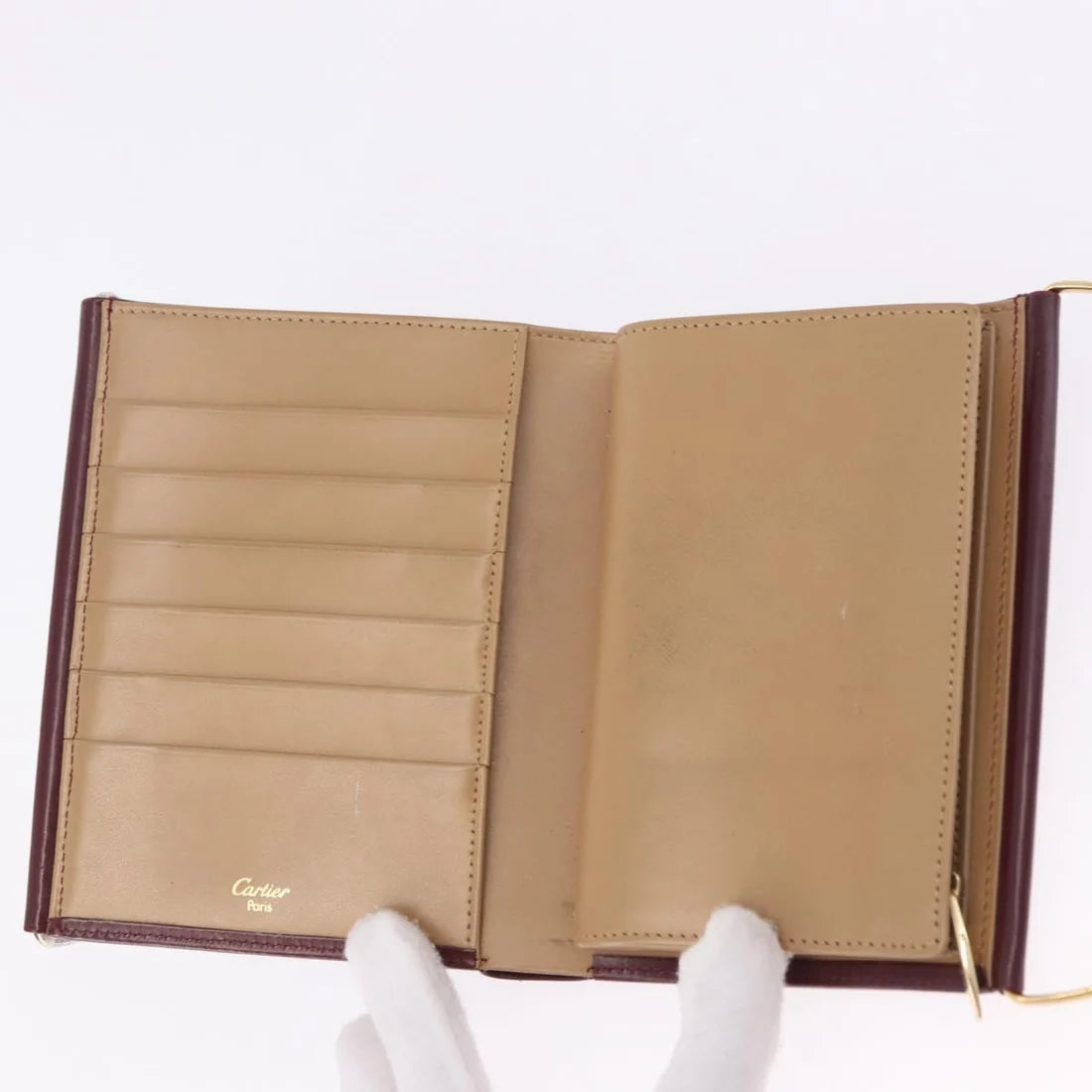 Cartier Vintage – Sac Trinity bordeaux