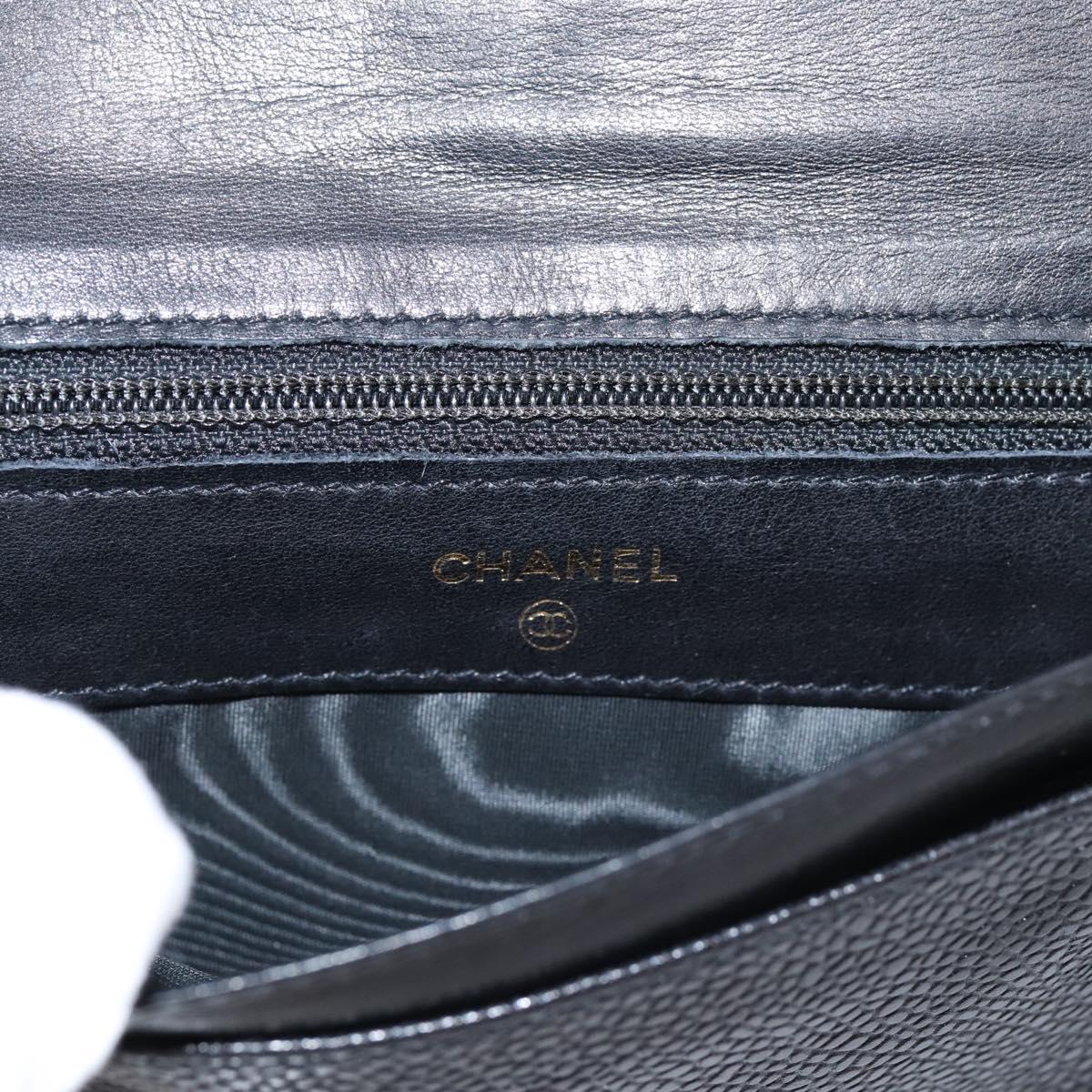 Chanel - Portefeuille vintage caviar CC