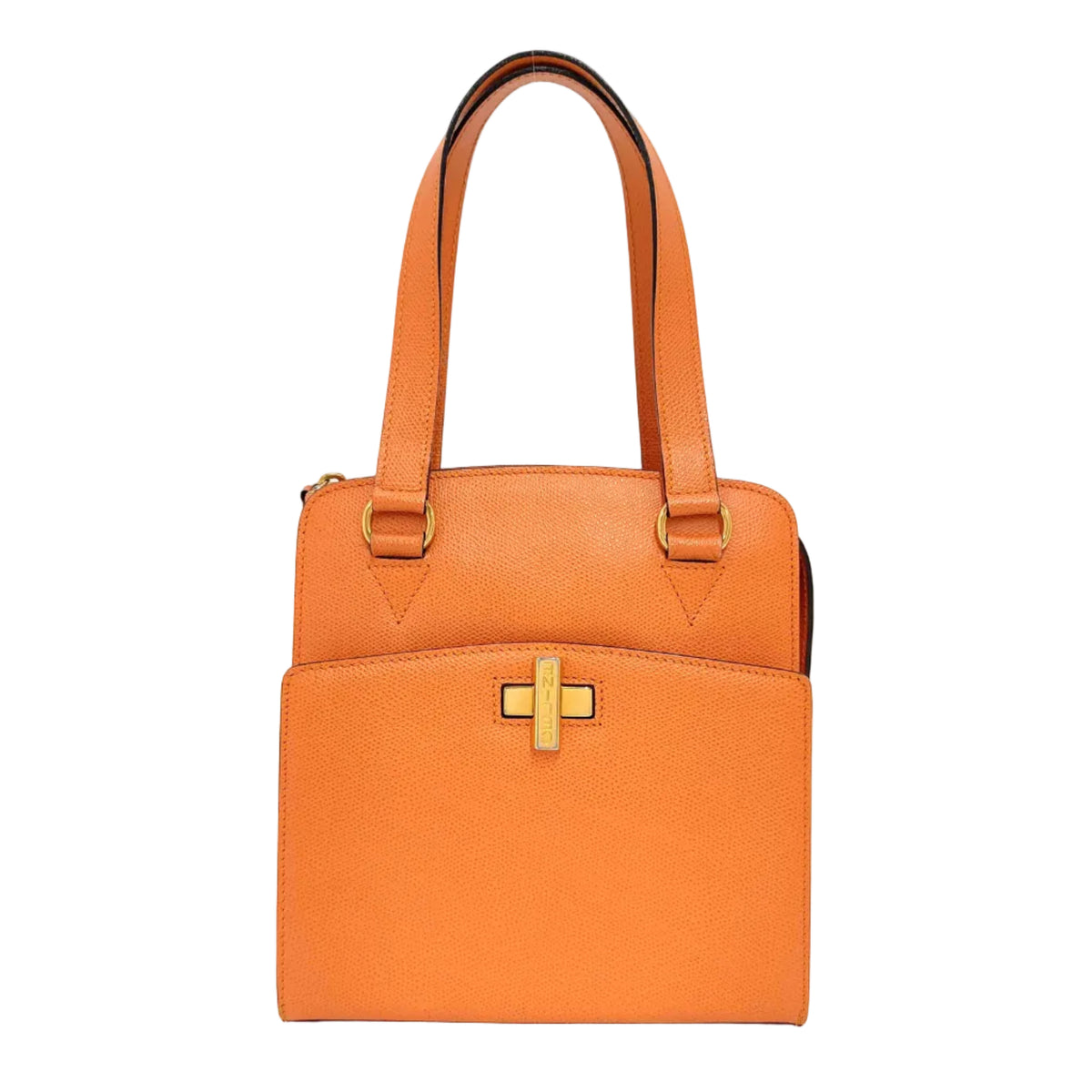 Céline - Sac vintage orange en cuir