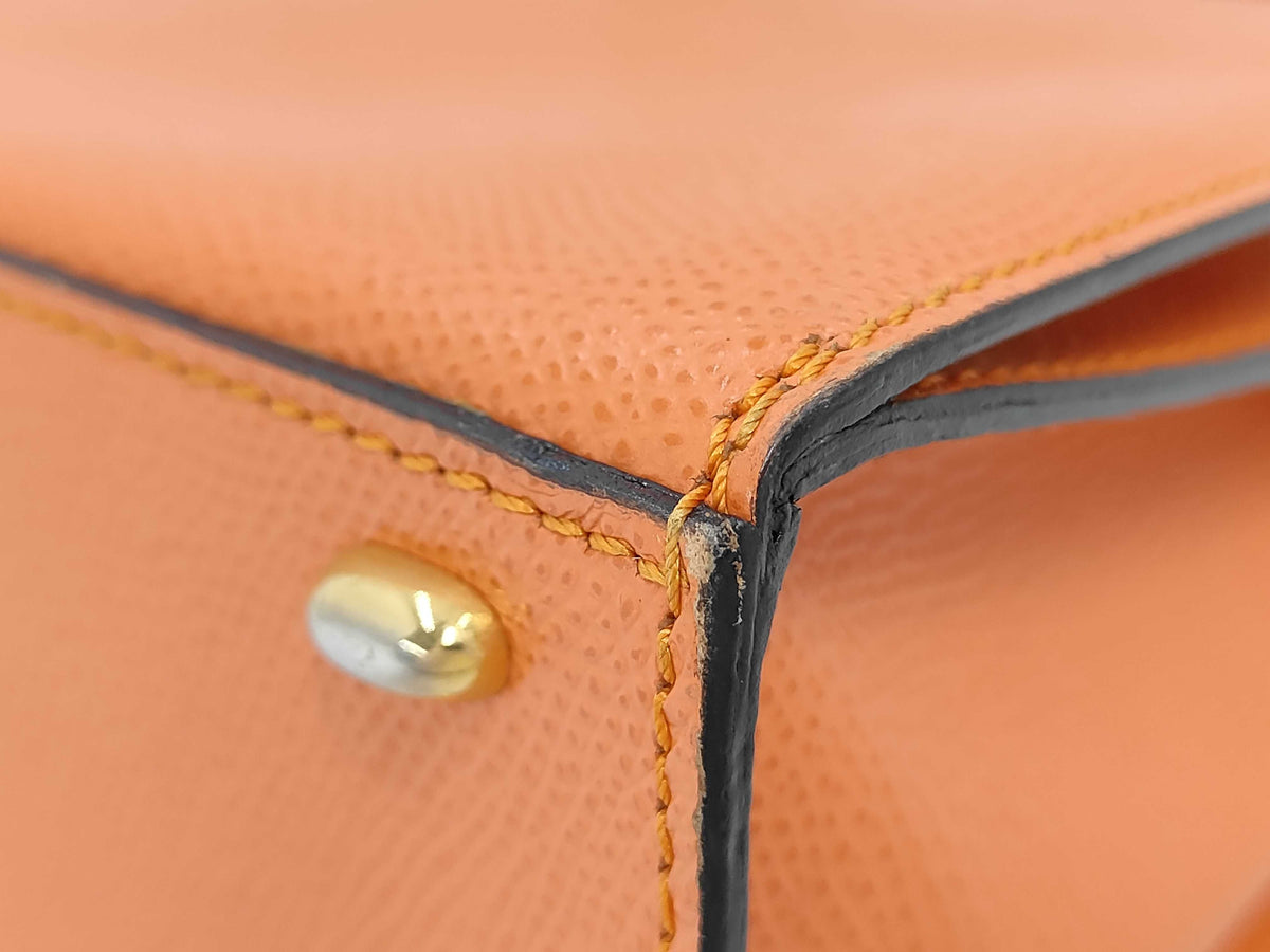 Céline - Sac vintage orange en cuir