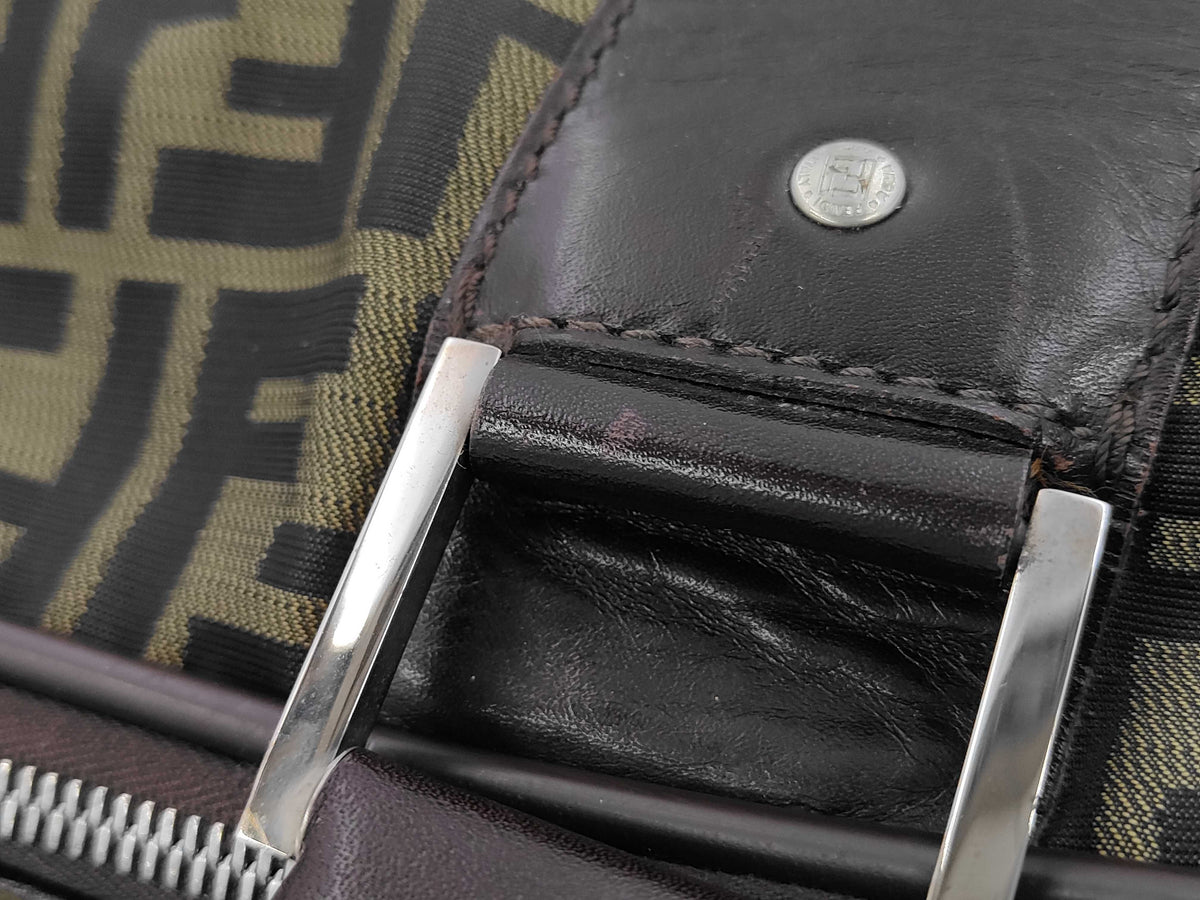 Fendi - Valise douple toile zucca