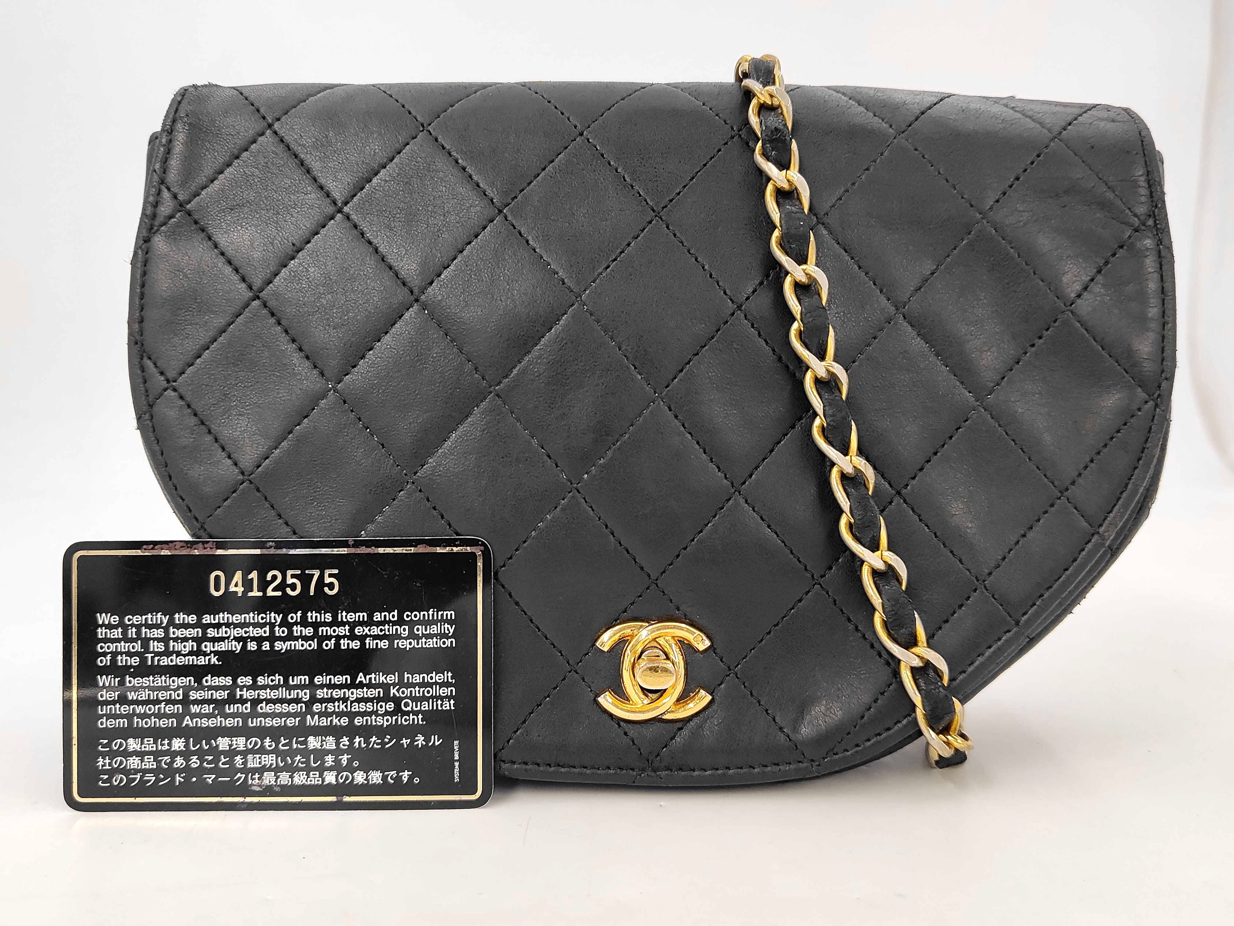 Chanel Mini Flap vintage Demi lune