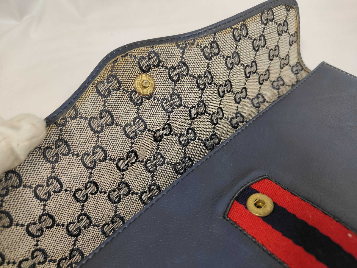 Gucci - Clutch vintage en cuir (Rare)
