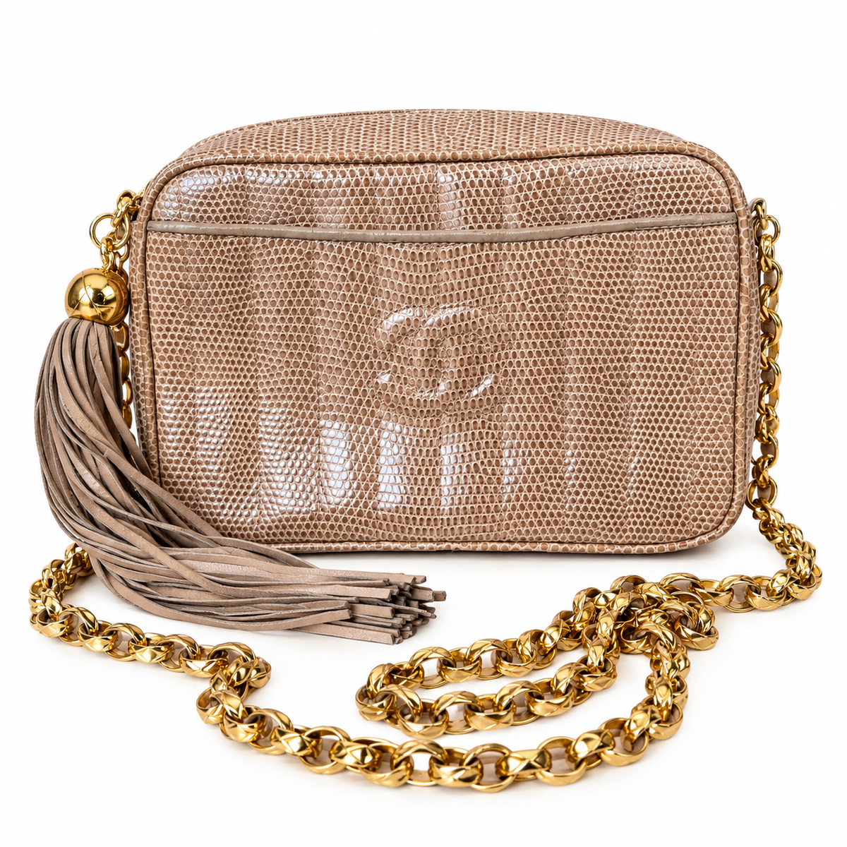 Chanel - Sac caméra vintage en lézard