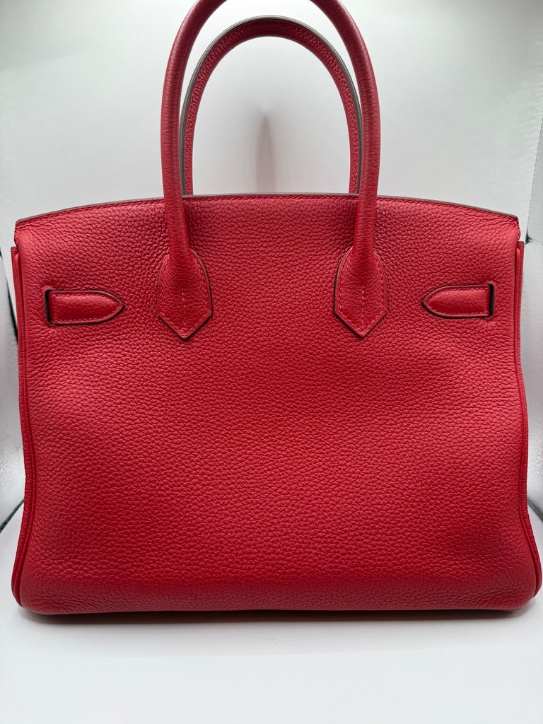 HERMES Birkin 30 cuir togo rouge vermillon