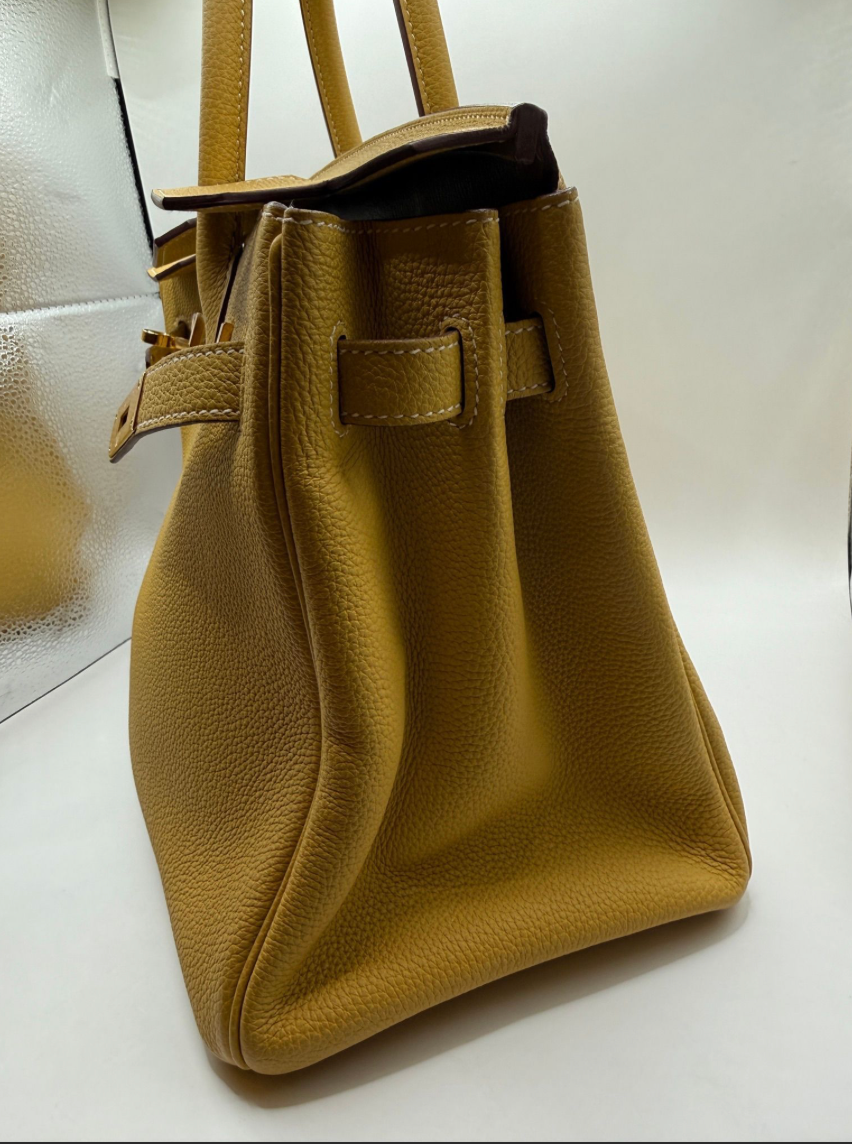 HERMÈS | Birkin 30 cuir togo jaune ambre full set