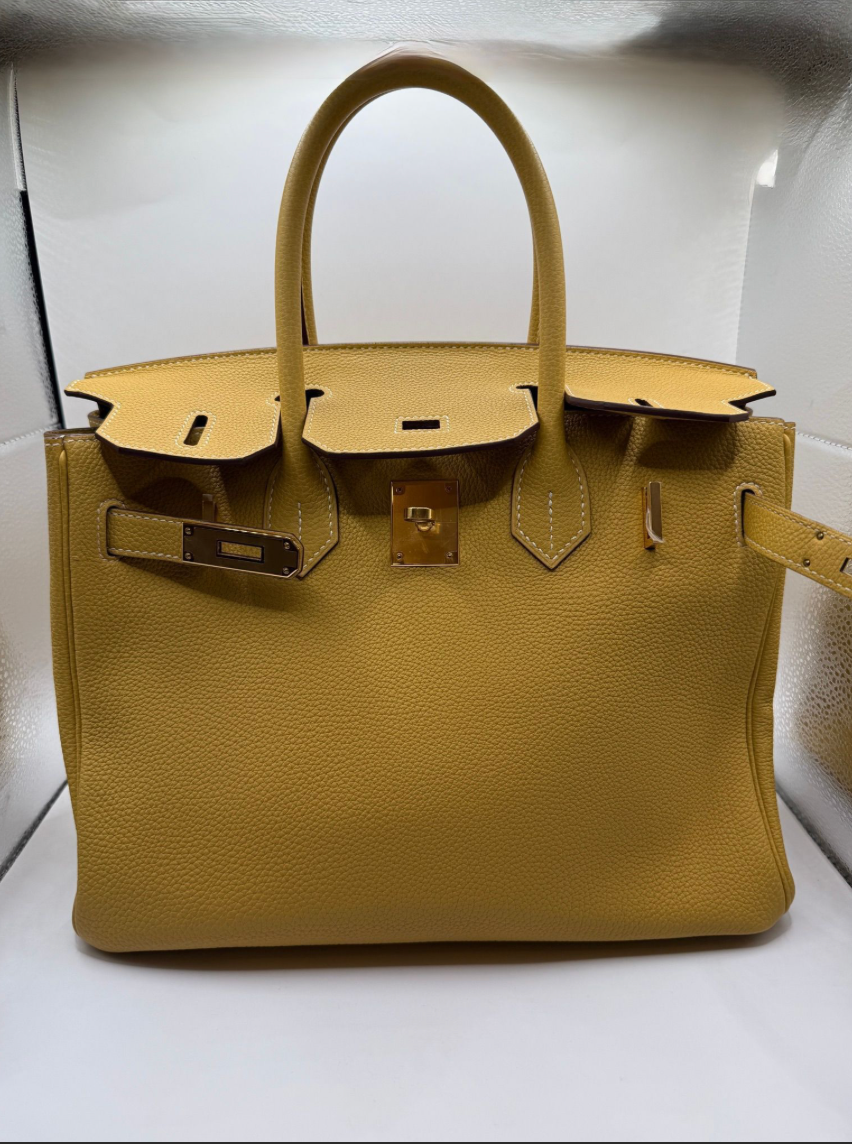 HERMÈS | Birkin 30 cuir togo jaune ambre full set