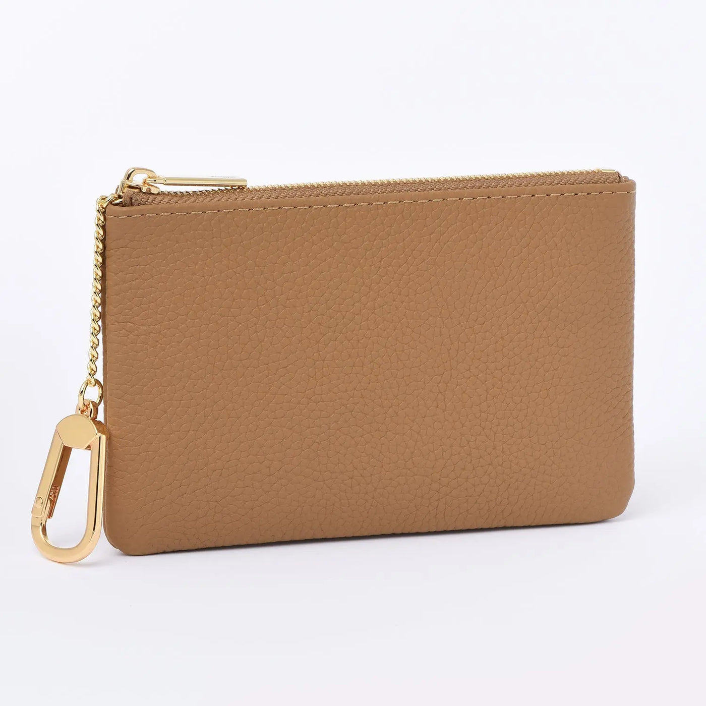DRESSUPYOURPURSE | Pochette M Key cuir grainé doré