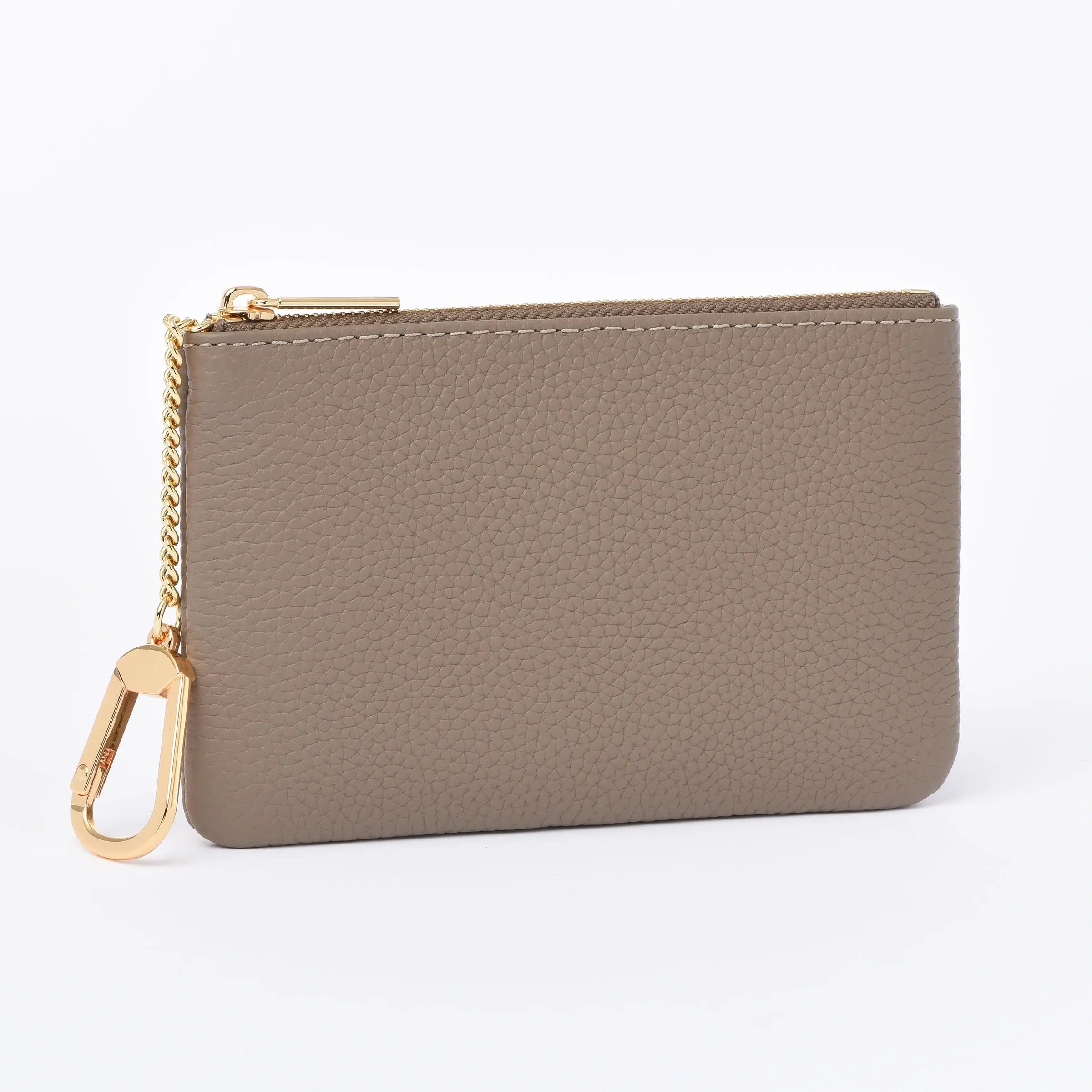 DRESSUPYOURPURSE | Pochette M Key cuir grainé doré