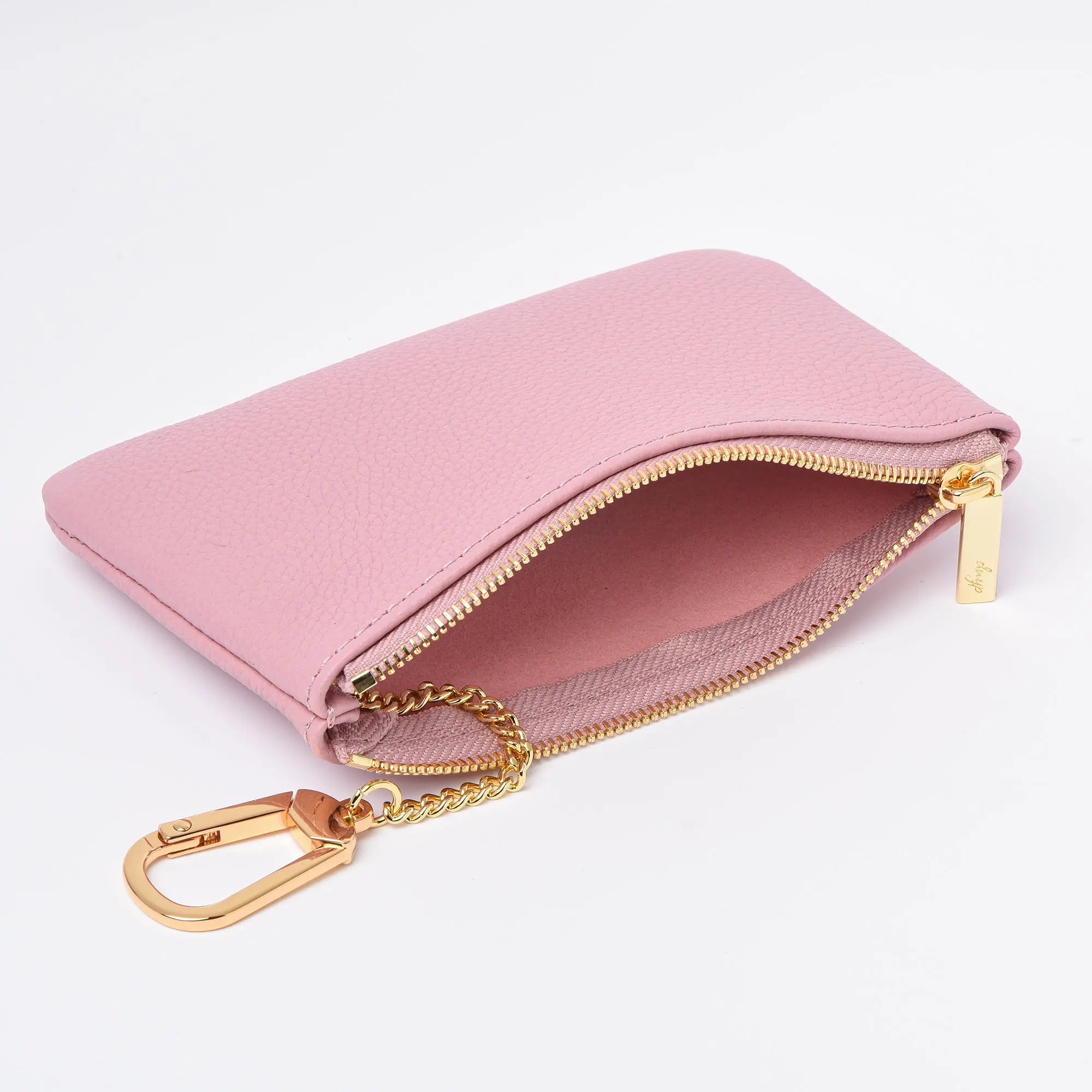 DRESSUPYOURPURSE | Pochette M Key cuir grainé doré